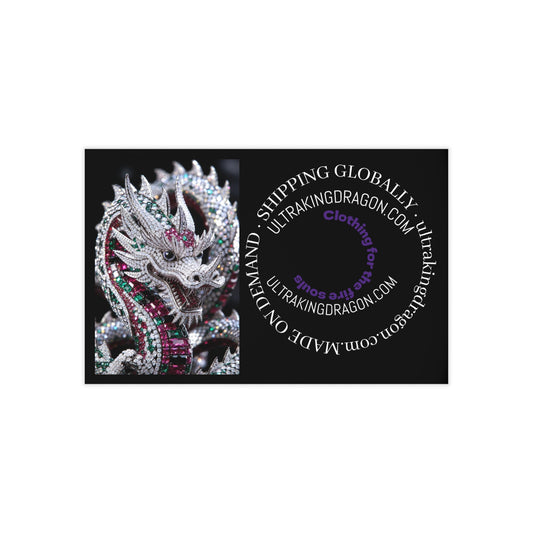 Dragon Logo Business Cards — Black Luxe 100pcs (Shipping Globally)