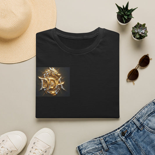 #1 seller DDA DIVINE DRAGON ARMOR T-Shirt — Golden Dragon Emblem Chest Logo, Fantasy Gaming Fan Tee