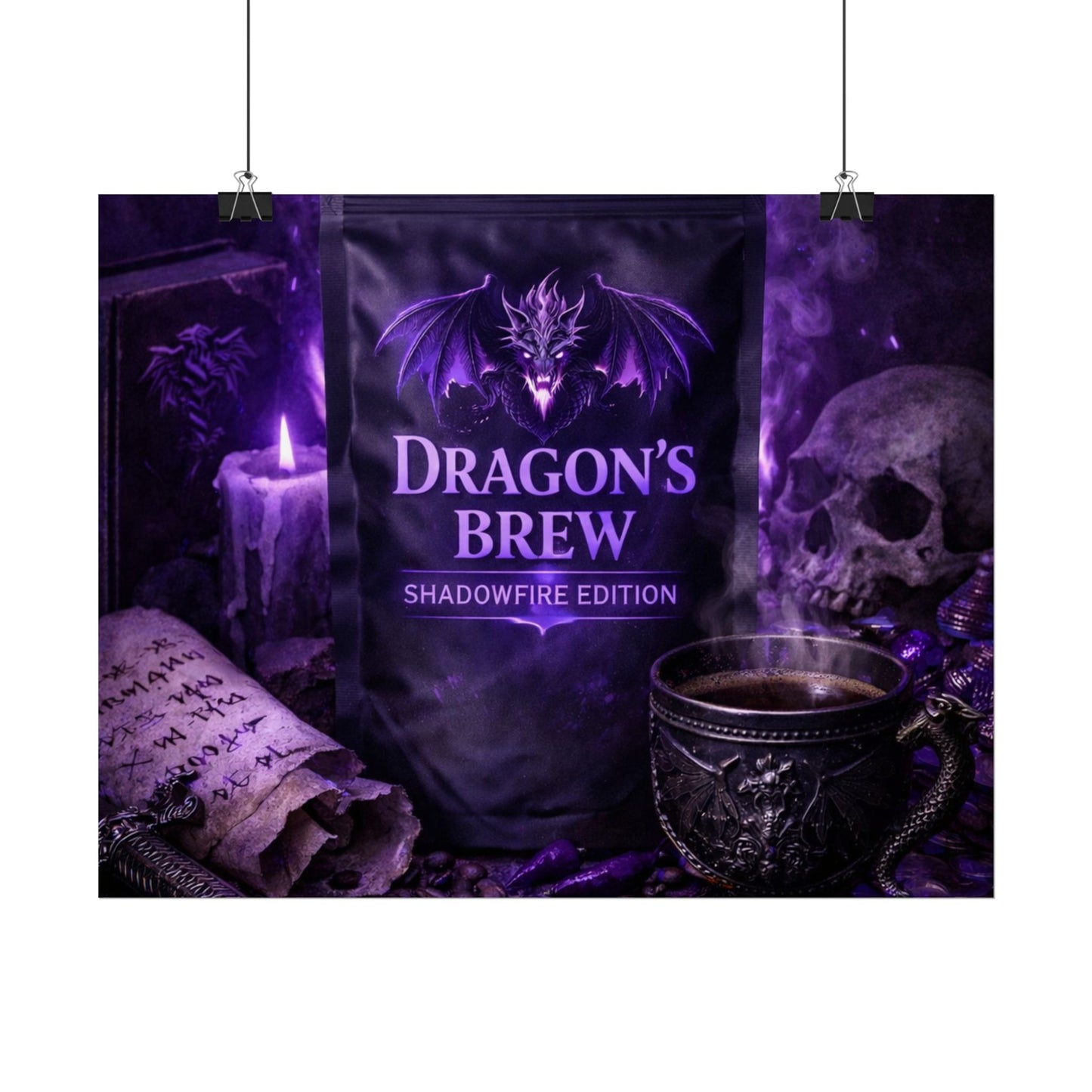 Rolled Poster — "Dragon’s Brew: Shadowfire Edition" Fantasy Poster