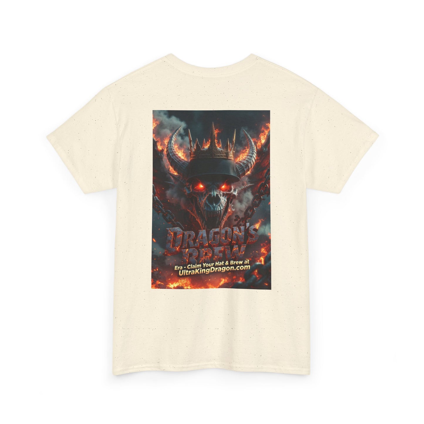 T-Shirt — "Dragon's Brew" Fiery Skull Graphic Tee