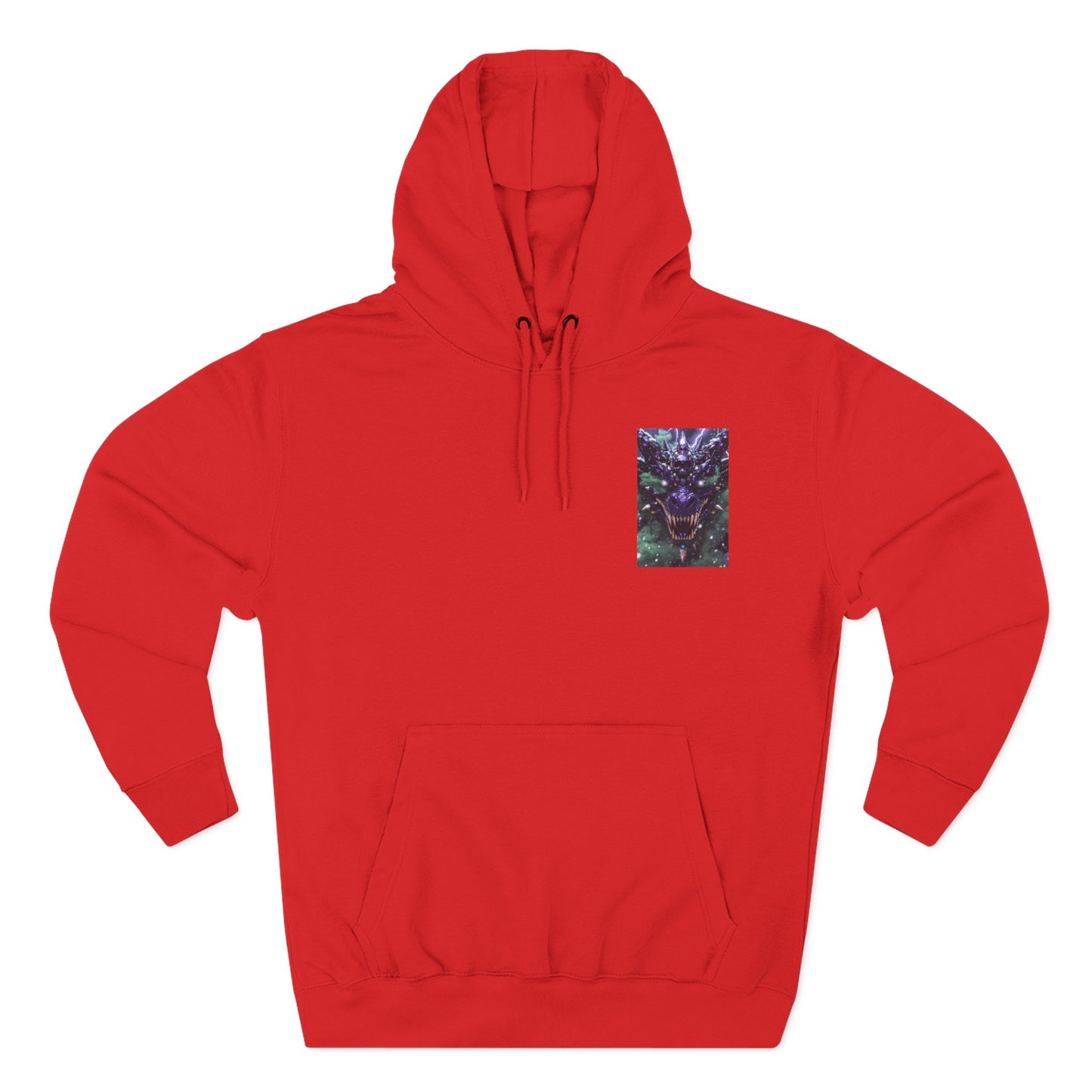 A Mystic Cosmic 🐉 Hoodie — Astral Galaxy Cat Chest Print Fleece Hoodie