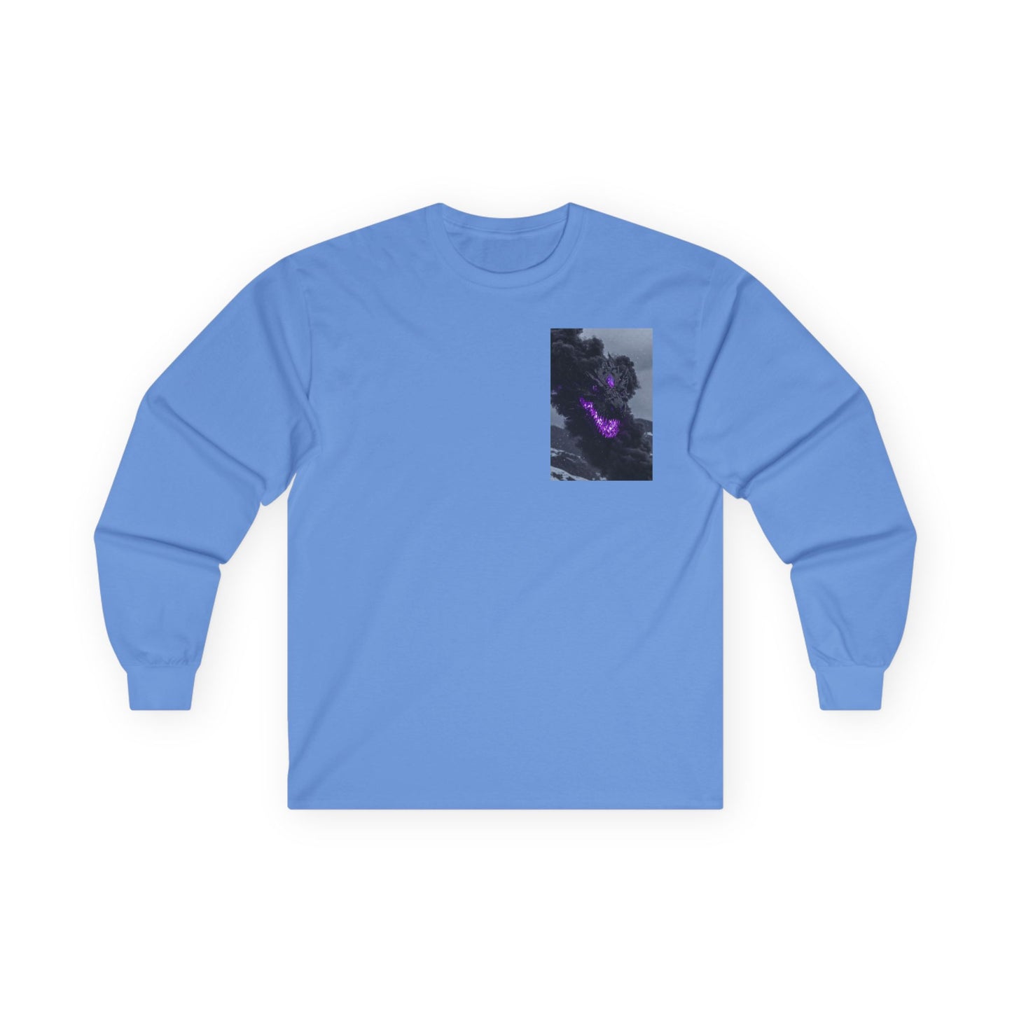 Galaxy DRAGON Pocket Long Sleeve Tee — Purple Nebula Chest Design