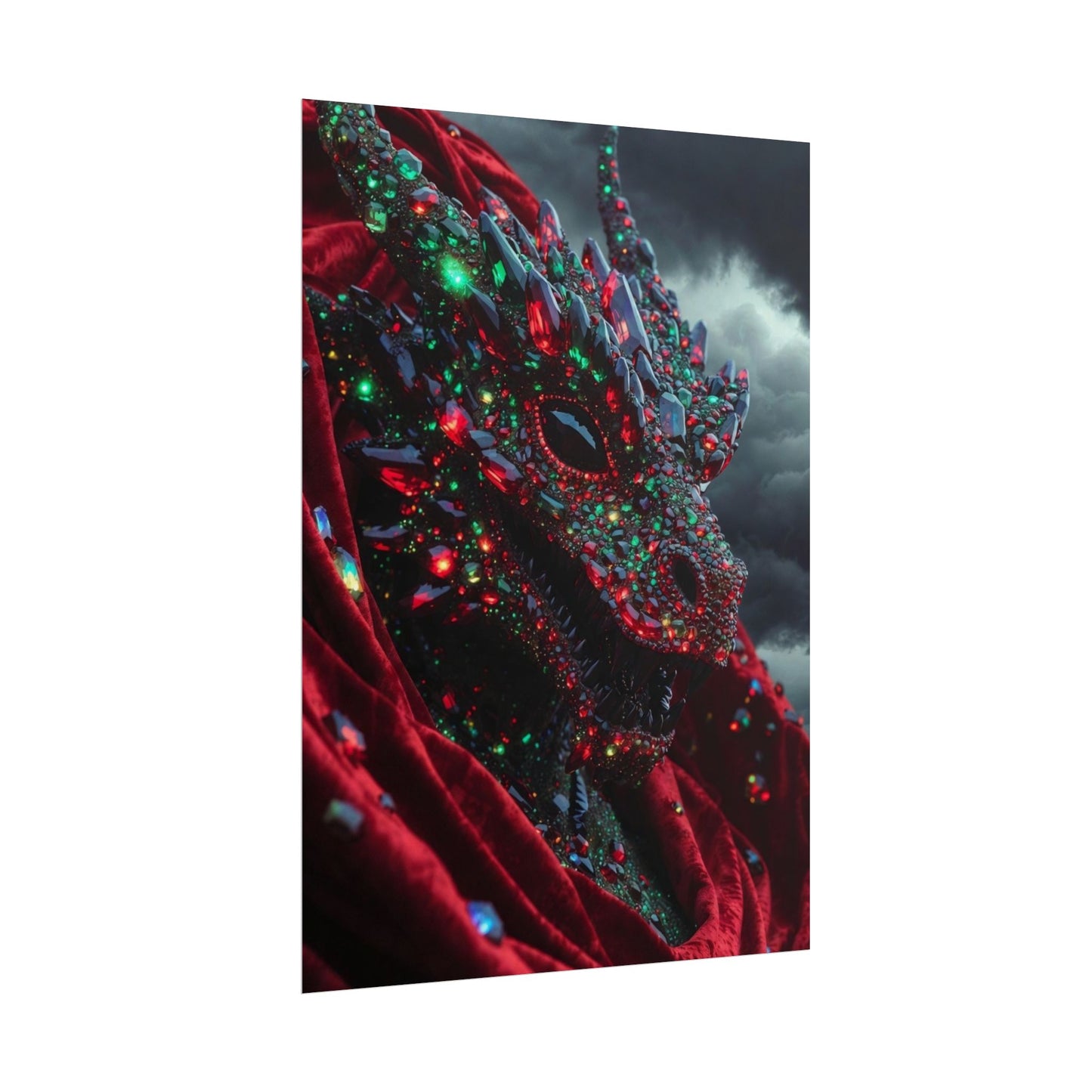 Rolled Poster — Jewel-Encrusted Dragon Art Print