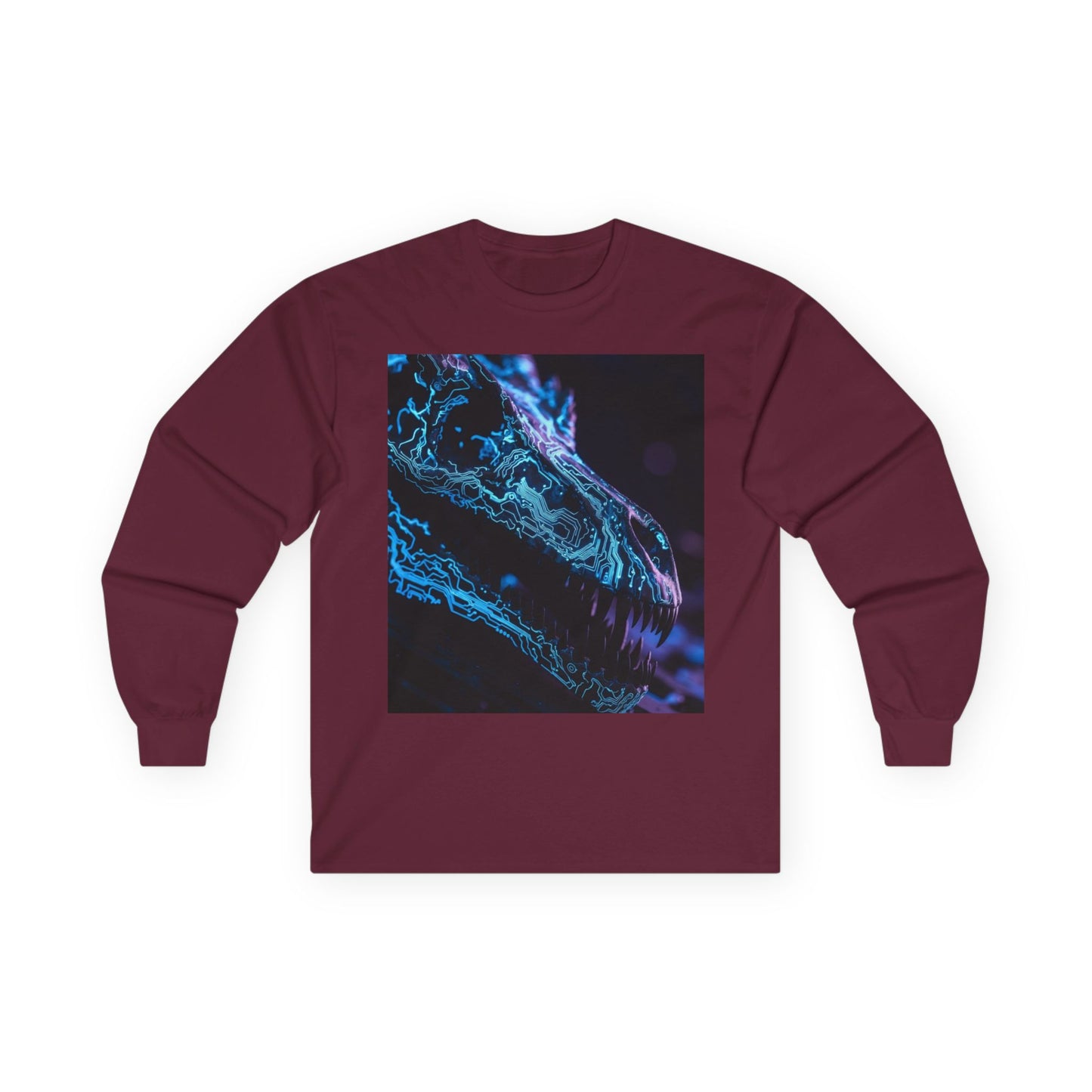 Dragon Neon Long Sleeve Tee — Cyberpunk Draconic Artwork
