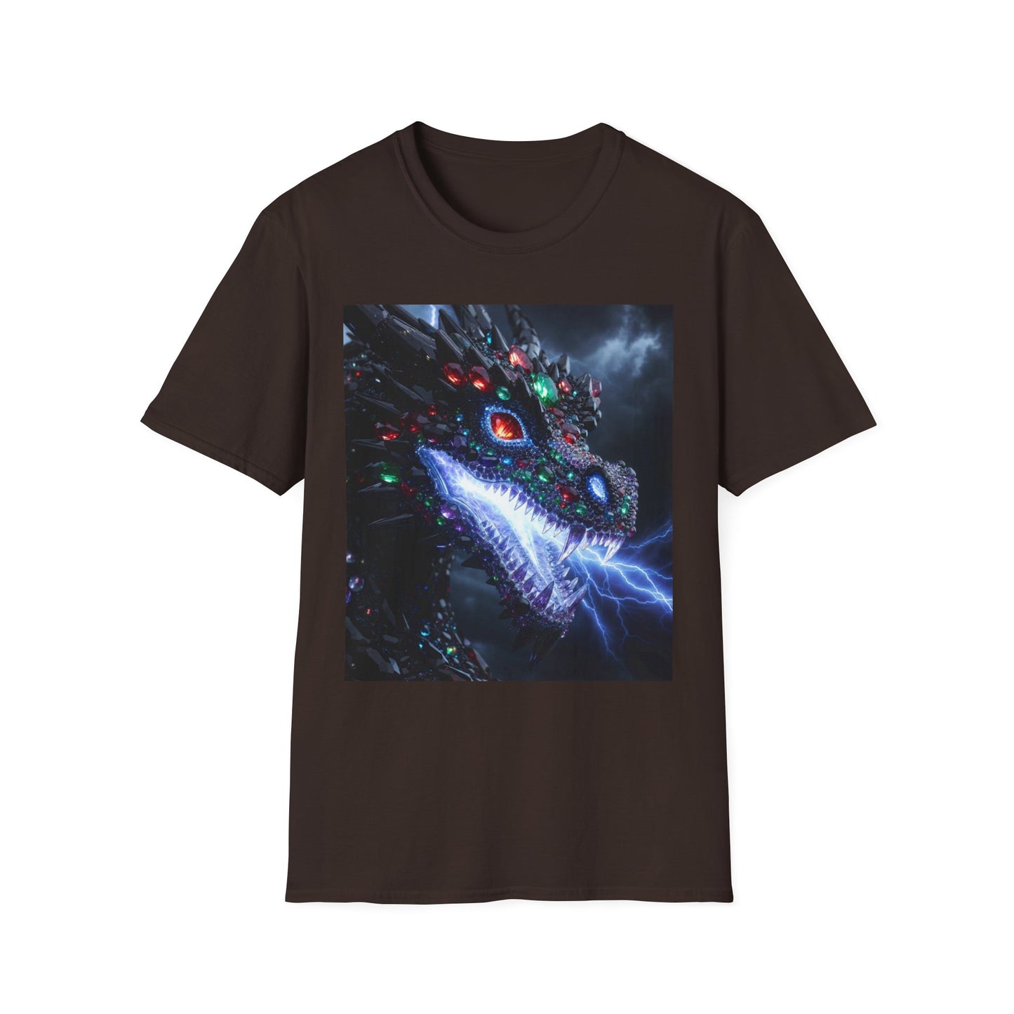 Cosmic Leviathan Shark T-Shirt — Neon Sci‑Fi Sea Monster Tee