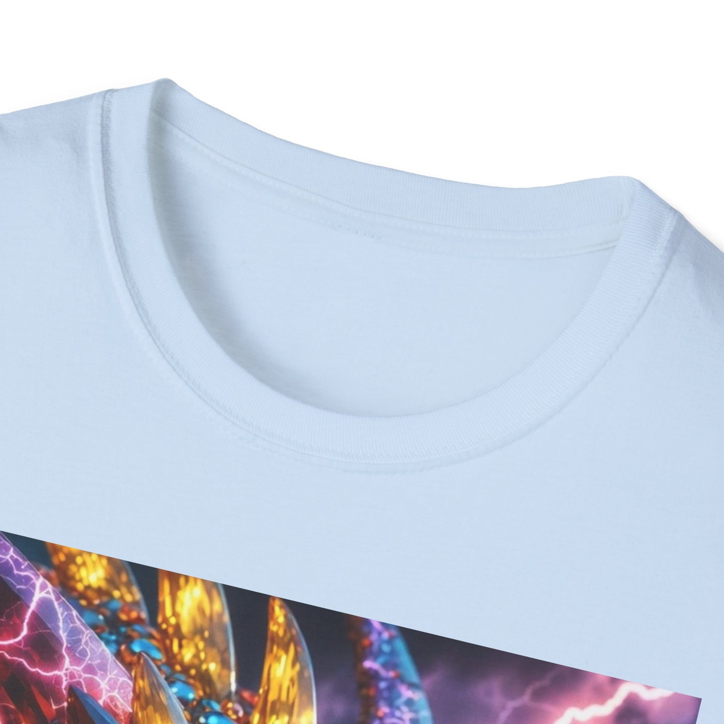 Dragon Head T-Shirt — Colorful Lightning Fantasy Graphic Tee