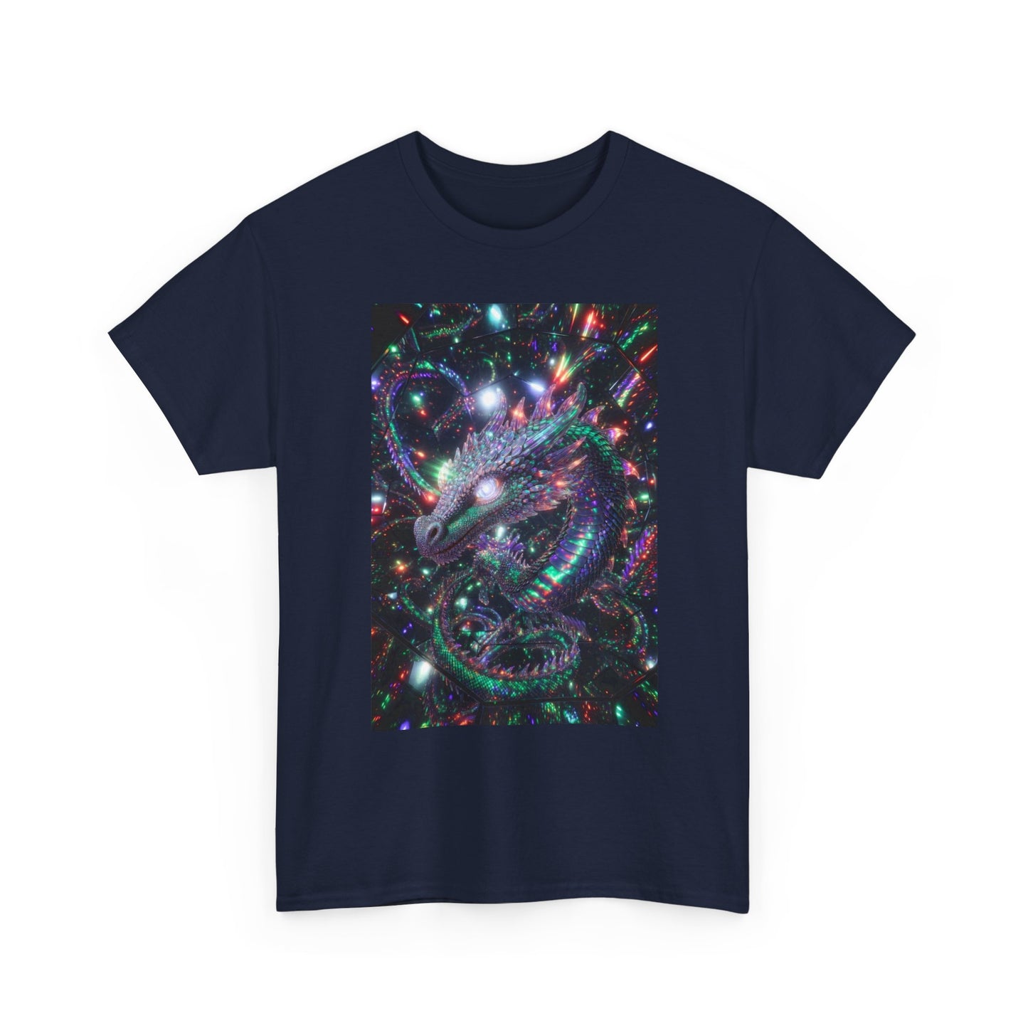 Cosmic Dragon T‑Shirt — Neon Galaxy Serpent Graphic Tee