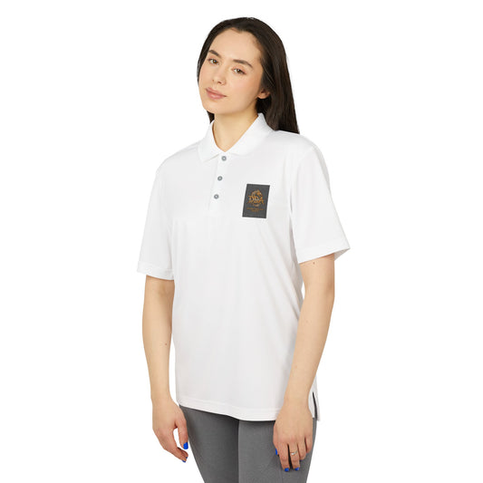Adidas Performance Polo — Gold Crest Patch Chest Logo