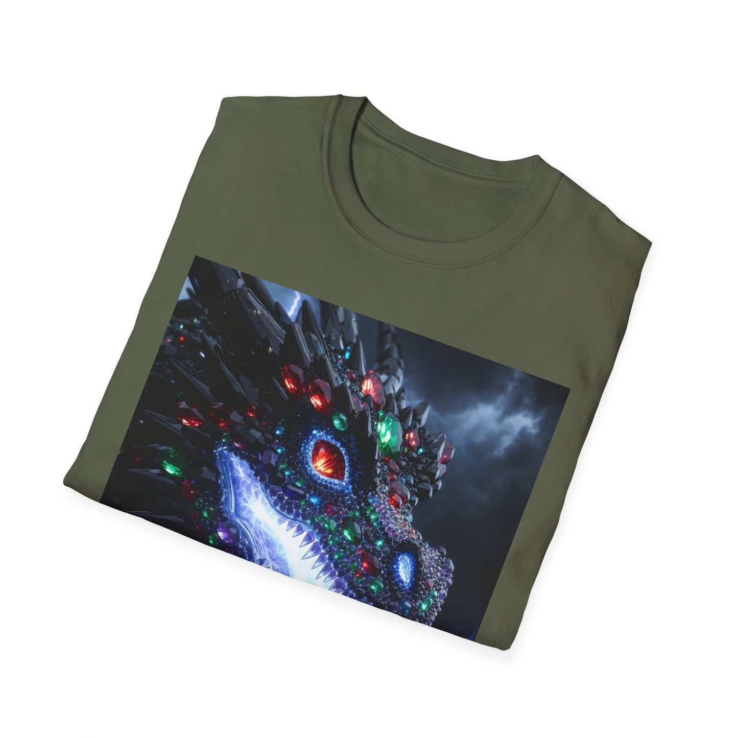 Cosmic Leviathan Shark T-Shirt — Neon Sci‑Fi Sea Monster Tee