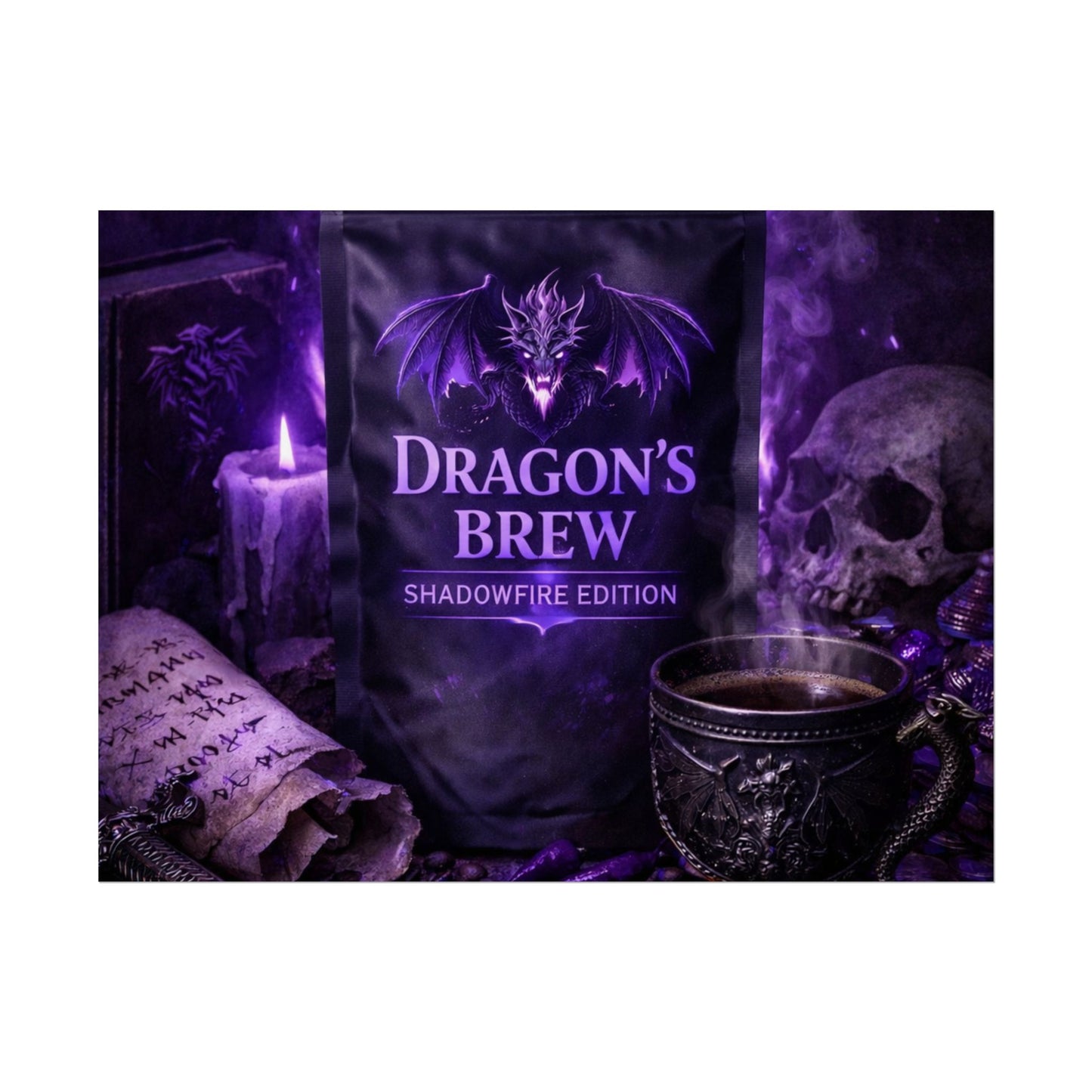 Rolled Poster — "Dragon’s Brew: Shadowfire Edition" Fantasy Poster