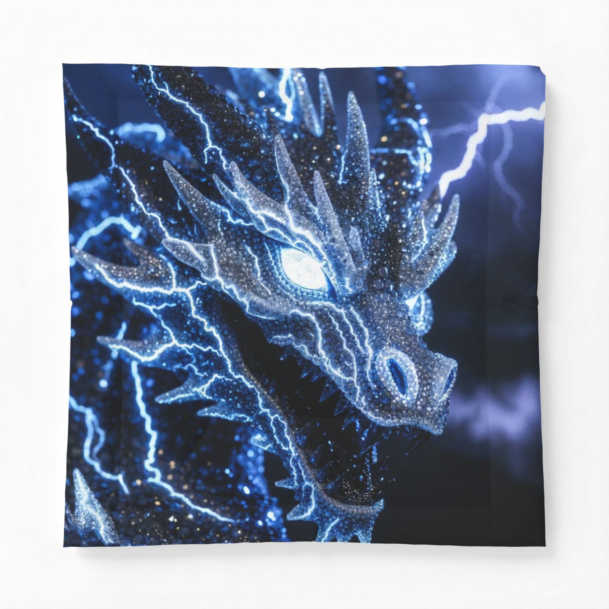 #1 Selling Electric Blue Dragon Cotton Comforter — Lightning Fantasy Bedding