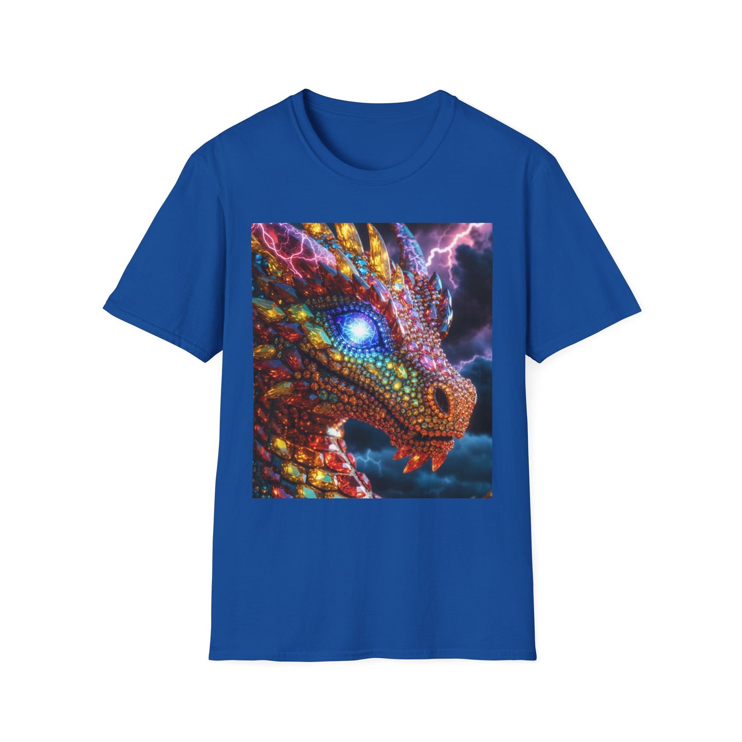 Dragon Head T-Shirt — Colorful Lightning Fantasy Graphic Tee