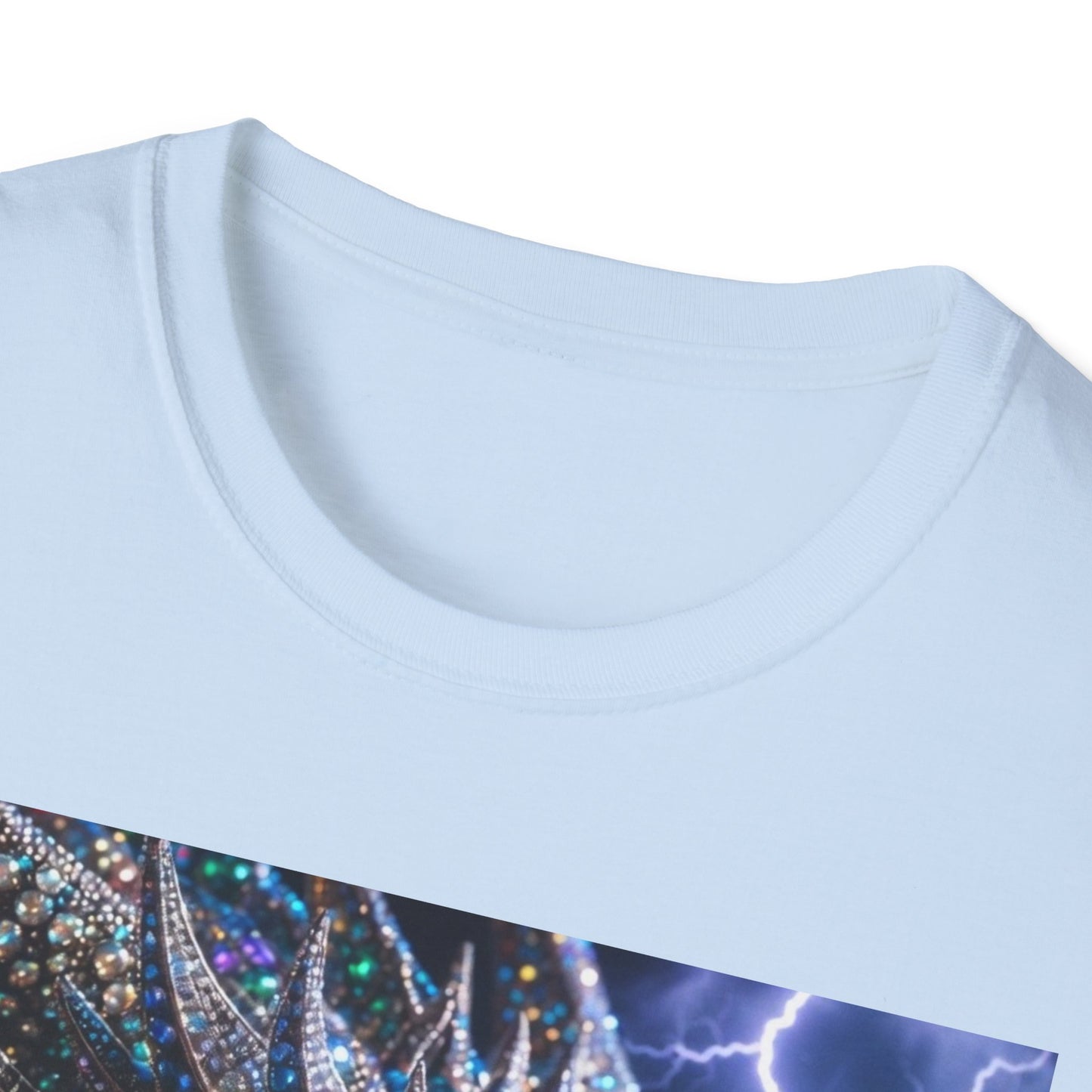 Dragon Lightning T-Shirt — Neon Crystal Fantasy Graphic Tee