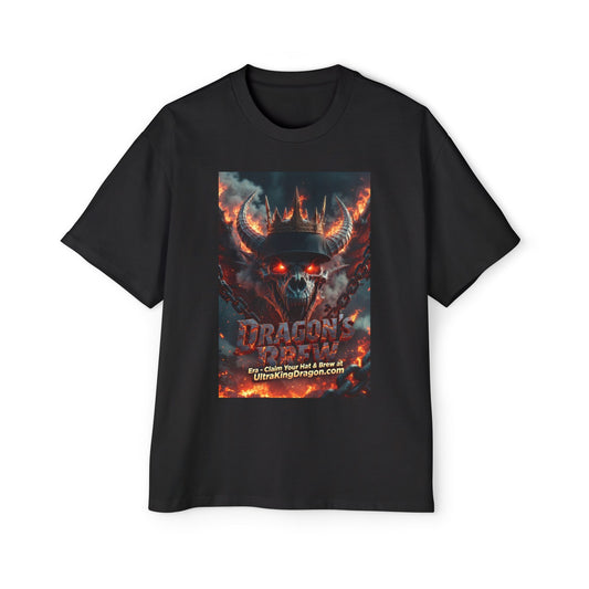 Dragon Skull Graphic Tee — Heavy Oversized Men's Fantasy T-Shirt