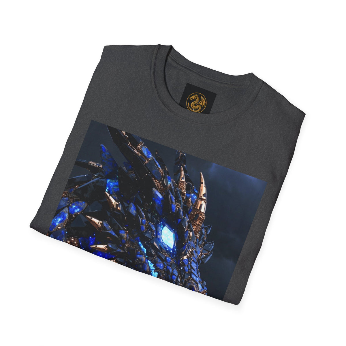 Blue Crystal Dragon T-Shirt — Mythical Fantasy Dragon Tee