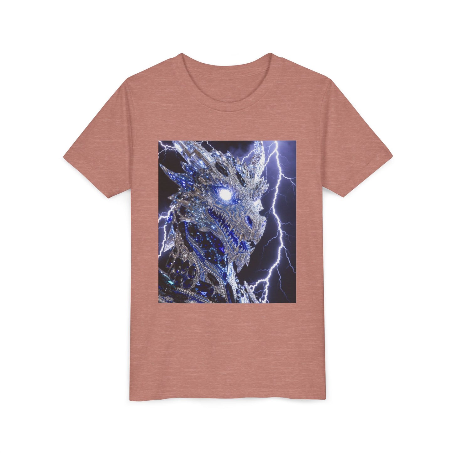 Lightning Dragon Youth Tee — Electric Dragon Graphic Shirt for Kids