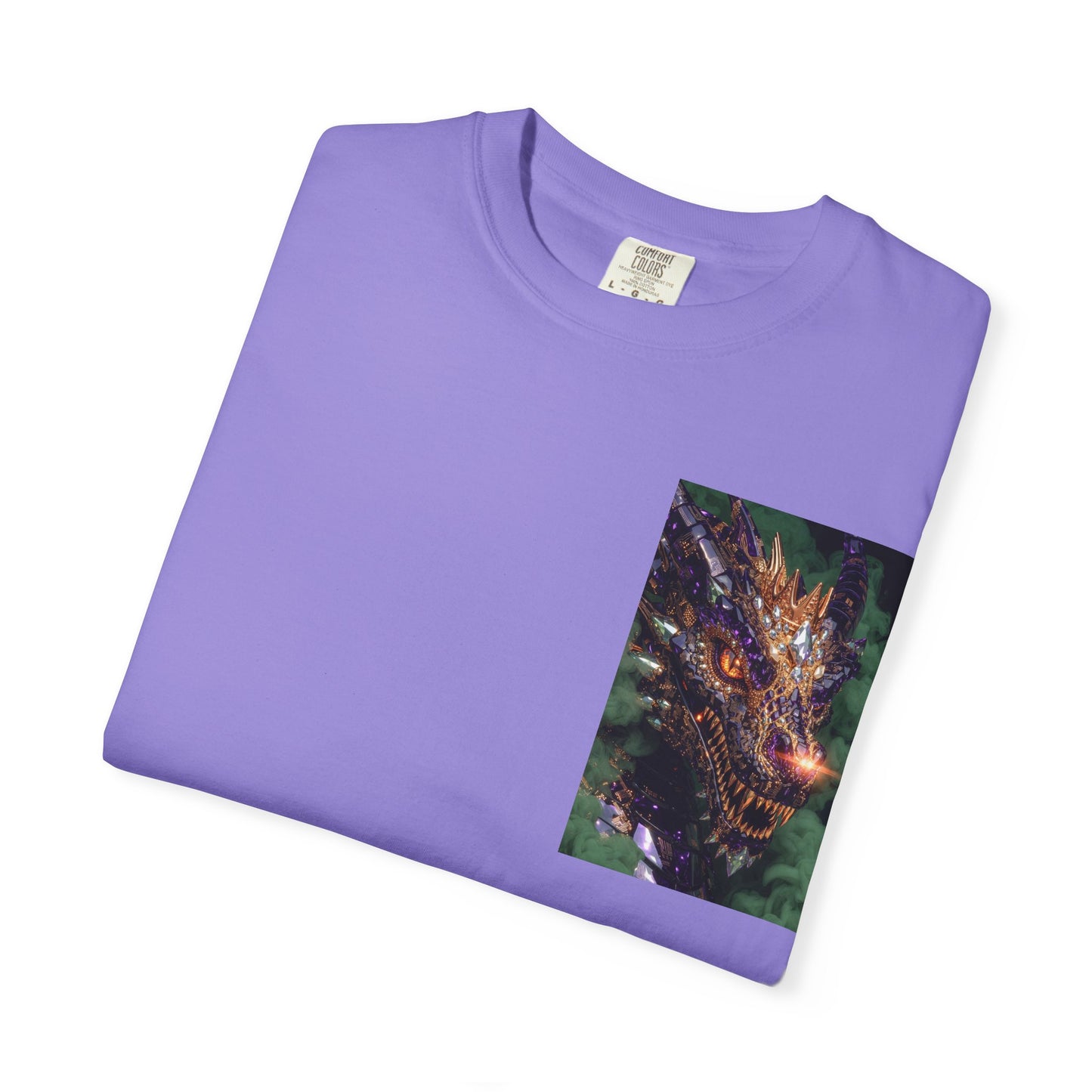 Dragon Pocket Graphic T‑Shirt — Fiery Fantasy Chest Print