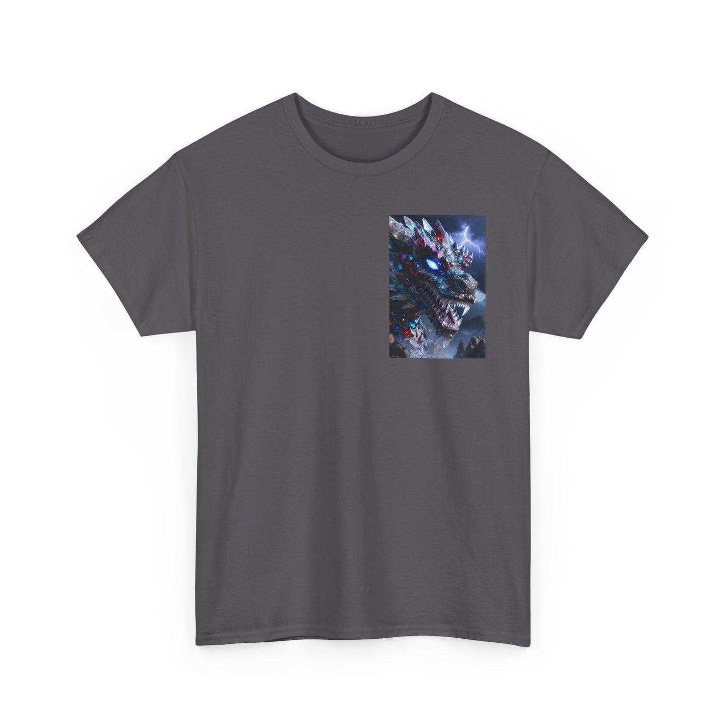 Wolf Dragon Galaxy Pocket Tee — Cosmic Wolf Graphic T-Shirt