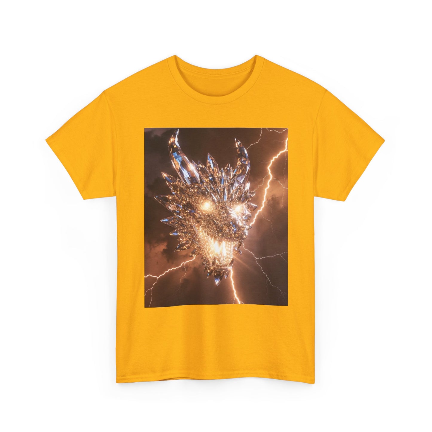 Dragon Lightning Graphic Tee — Fiery Electric Fantasy T-Shirt