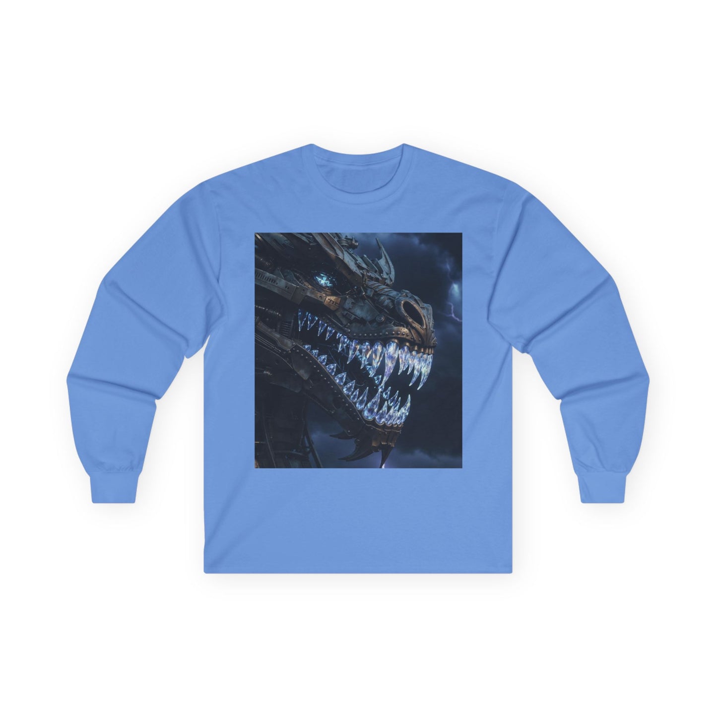 Dragon Skull Long Sleeve Tee — Dark Fantasy Monster Graphic