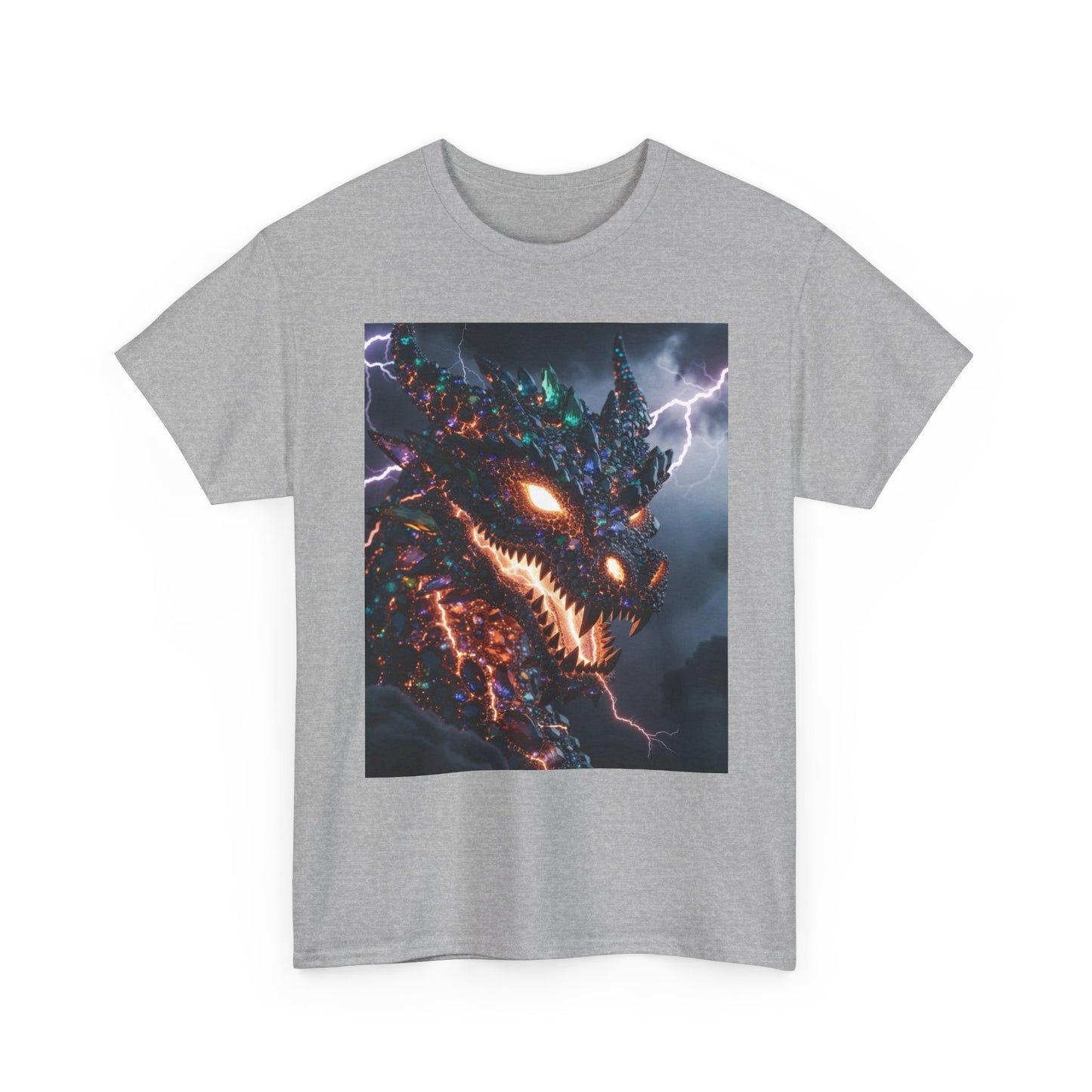 Molten Fury Dragon T‑Shirt — Lightning Kaiju Graphic Tee