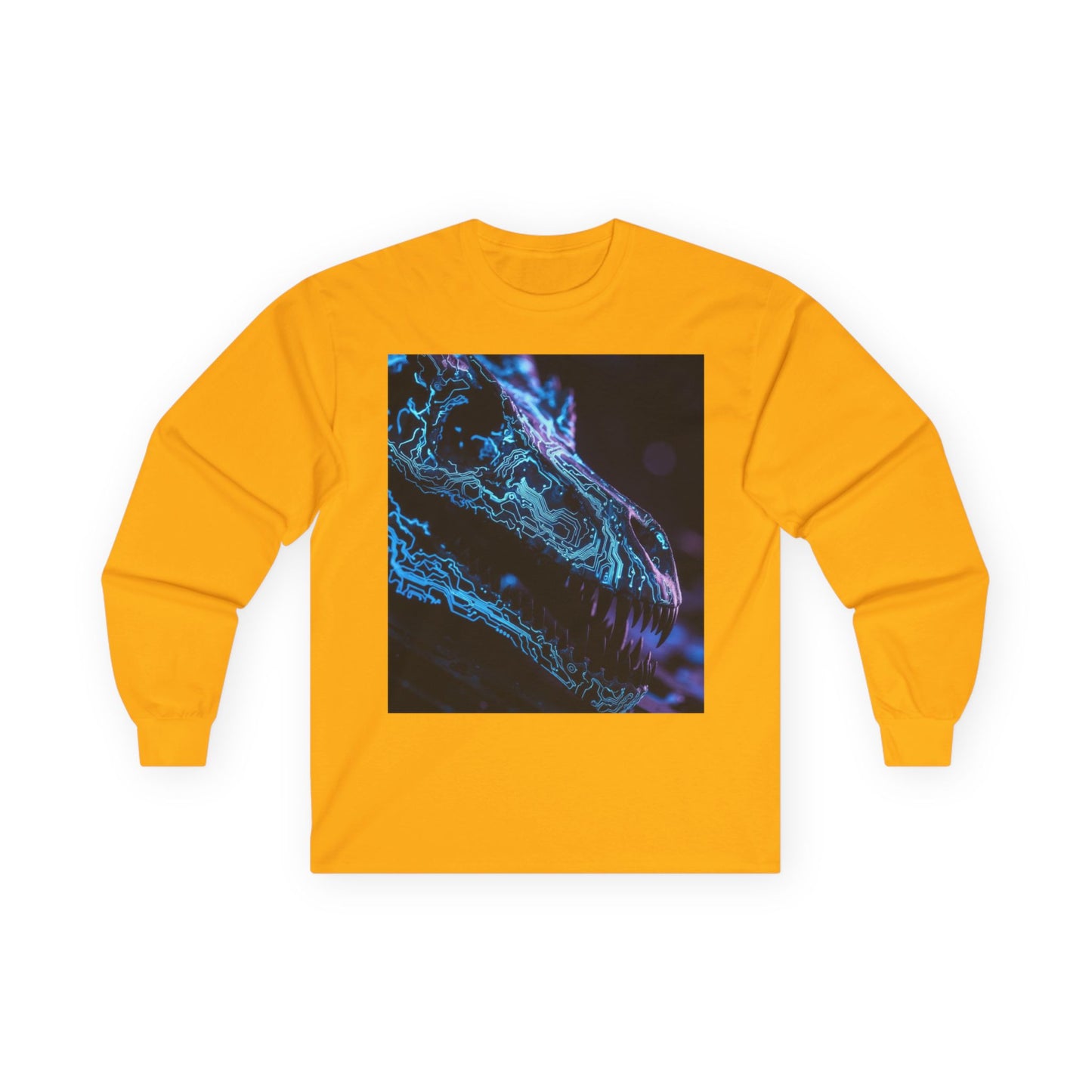 Dragon Neon Long Sleeve Tee — Cyberpunk Draconic Artwork