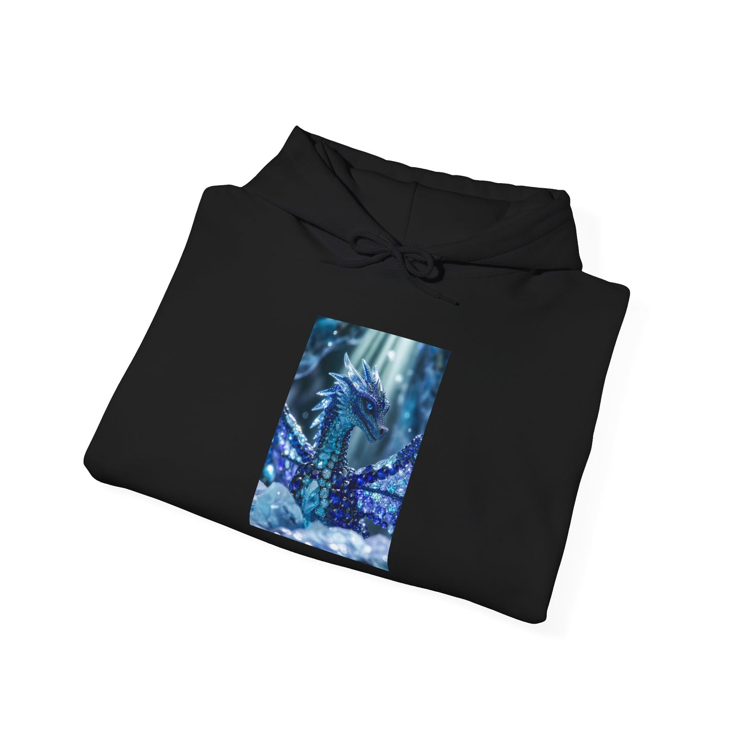 Blue Forest Dragon Hoodie — Mystic Night Scene Sweatshirt