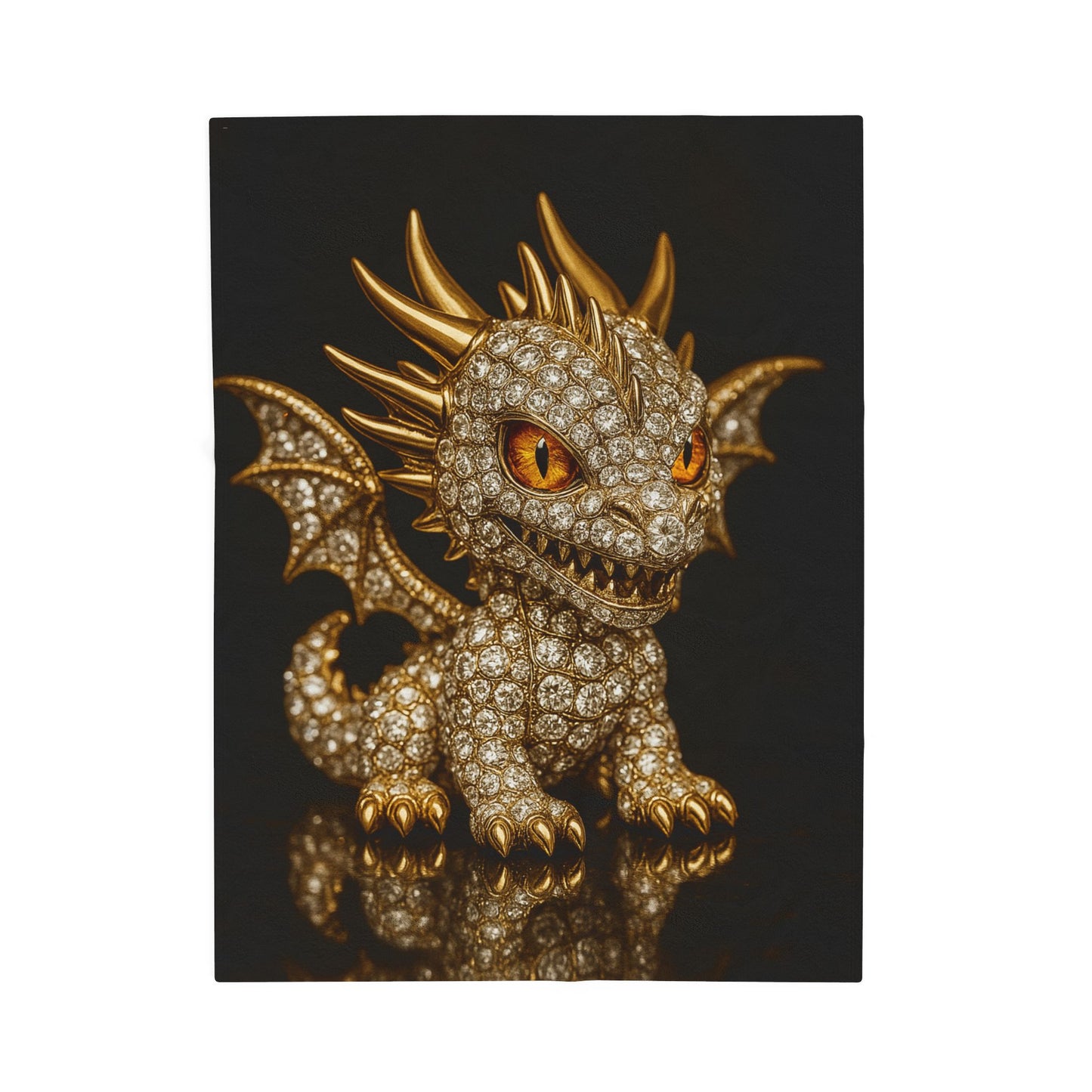 AAA Fantasy Themed Velveteen Plush Blanket - Cozy Decor, Gift for Dragon Lovers, Dungeons & Dragons, Cozy Nights, Home Decor