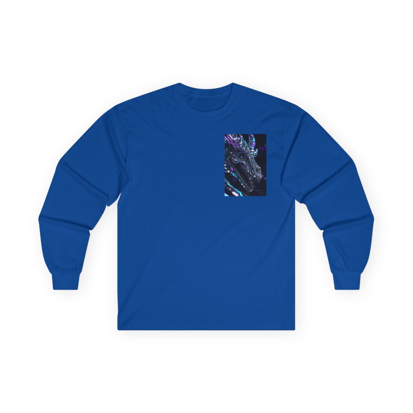 Galaxy Dragon Chest Print Long Sleeve Tee