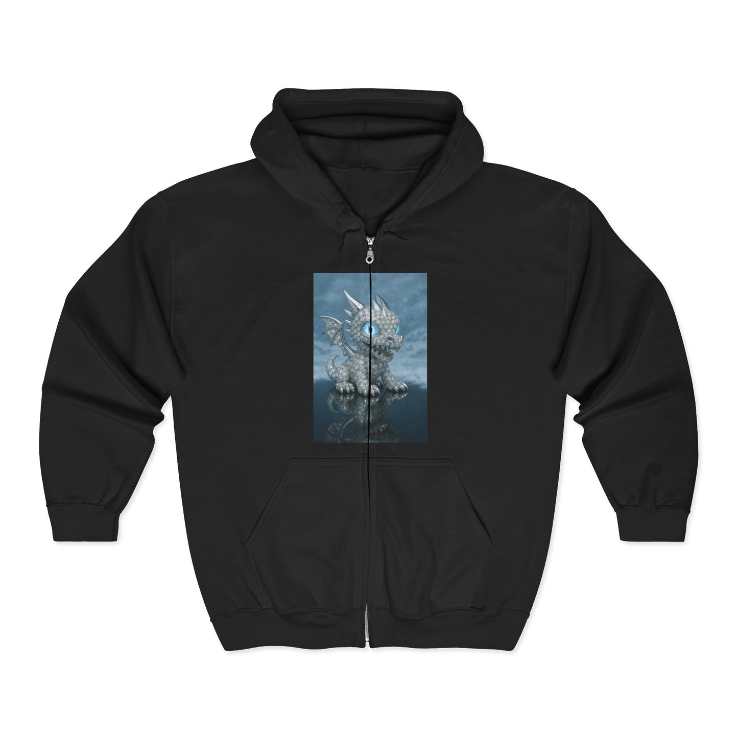 Cool Graphic Zip-Up Hoodie, Dragon Art Sweatshirt, Cozy Unisex Outerwear, Perfect Gift for Fans, Unique Winter Layer