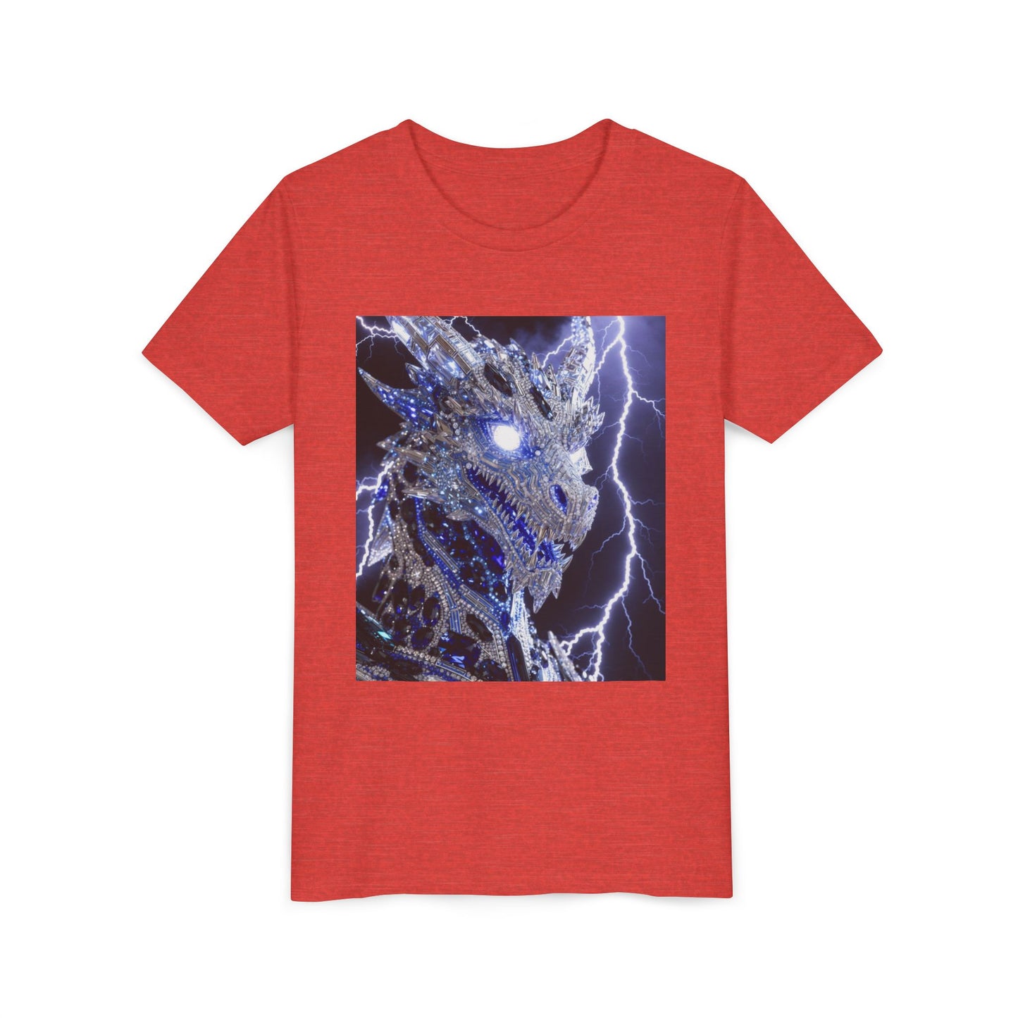 Lightning Dragon Youth Tee — Electric Dragon Graphic Shirt for Kids