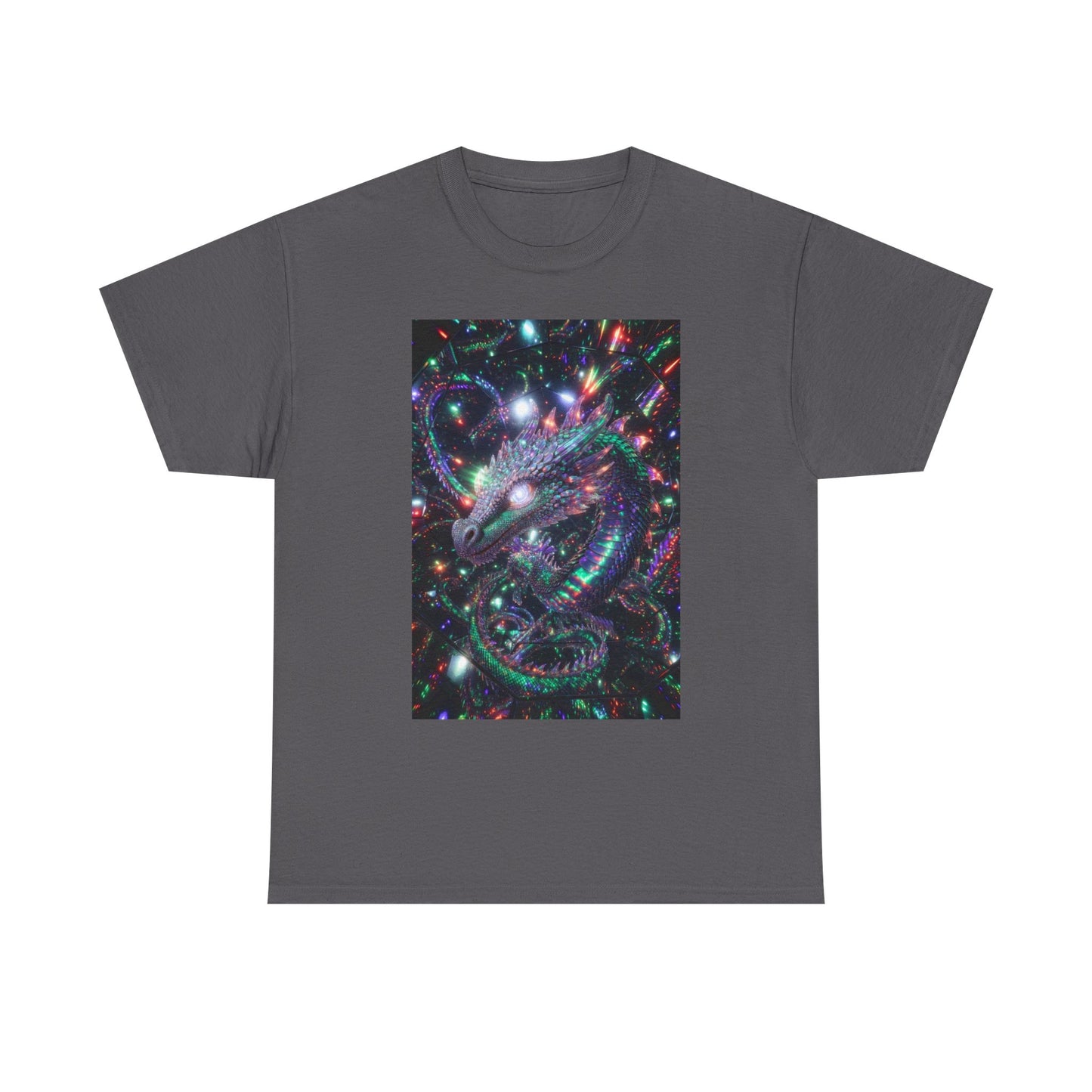 Cosmic Dragon T‑Shirt — Neon Galaxy Serpent Graphic Tee