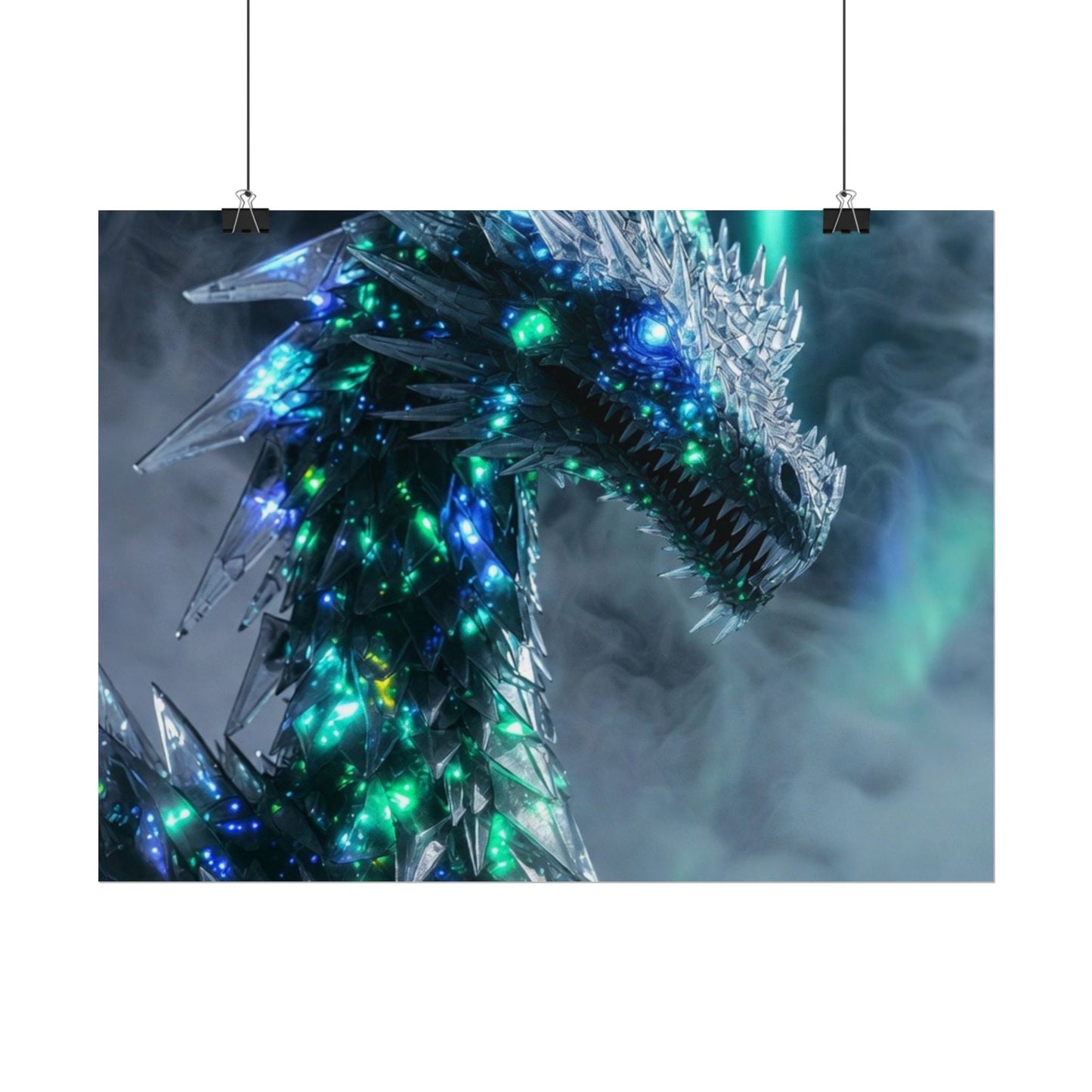 Crystal Dragon Poster – Fantasy Wall Art Rolled Print