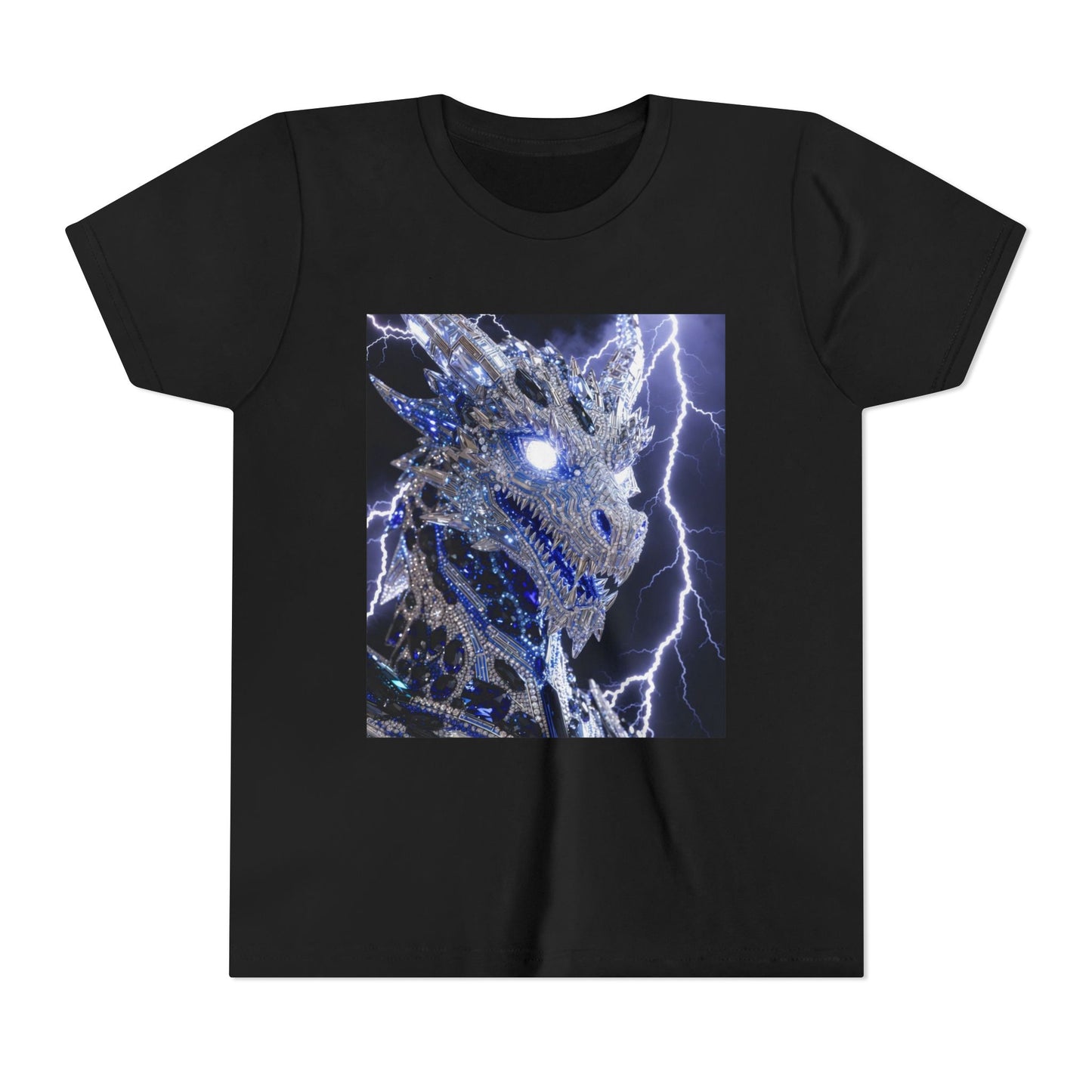 Lightning Dragon Youth Tee — Electric Dragon Graphic Shirt for Kids