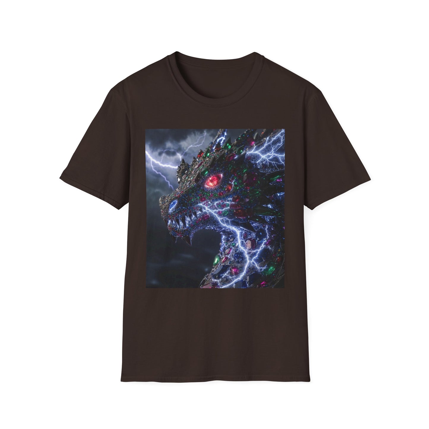 Dragon Lightning T-Shirt — Electric Dark Fantasy Monster Graphic Tee