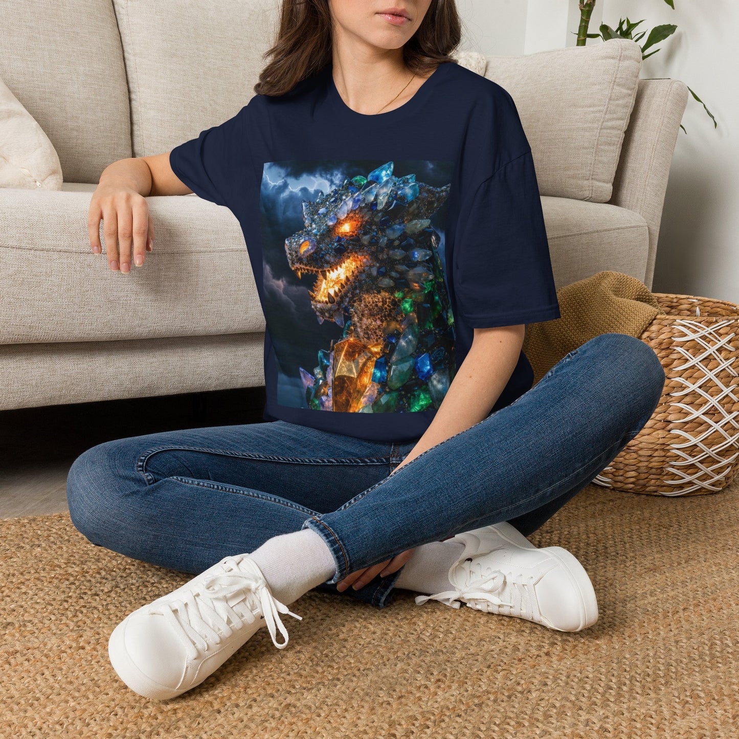 Gemstone Dragon T-Shirt — Fiery Crystal Dragon Graphic Tee