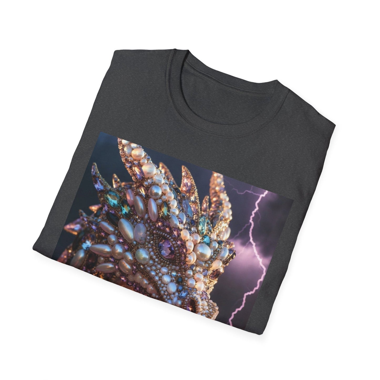 Dragon Gem Art T-Shirt — Fantasy Lightning Dragon Graphic Tee