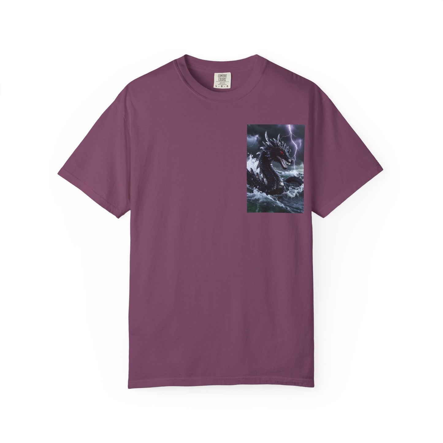 A Dragon Storm Graphic T-Shirt — Dark Fantasy Chest Print