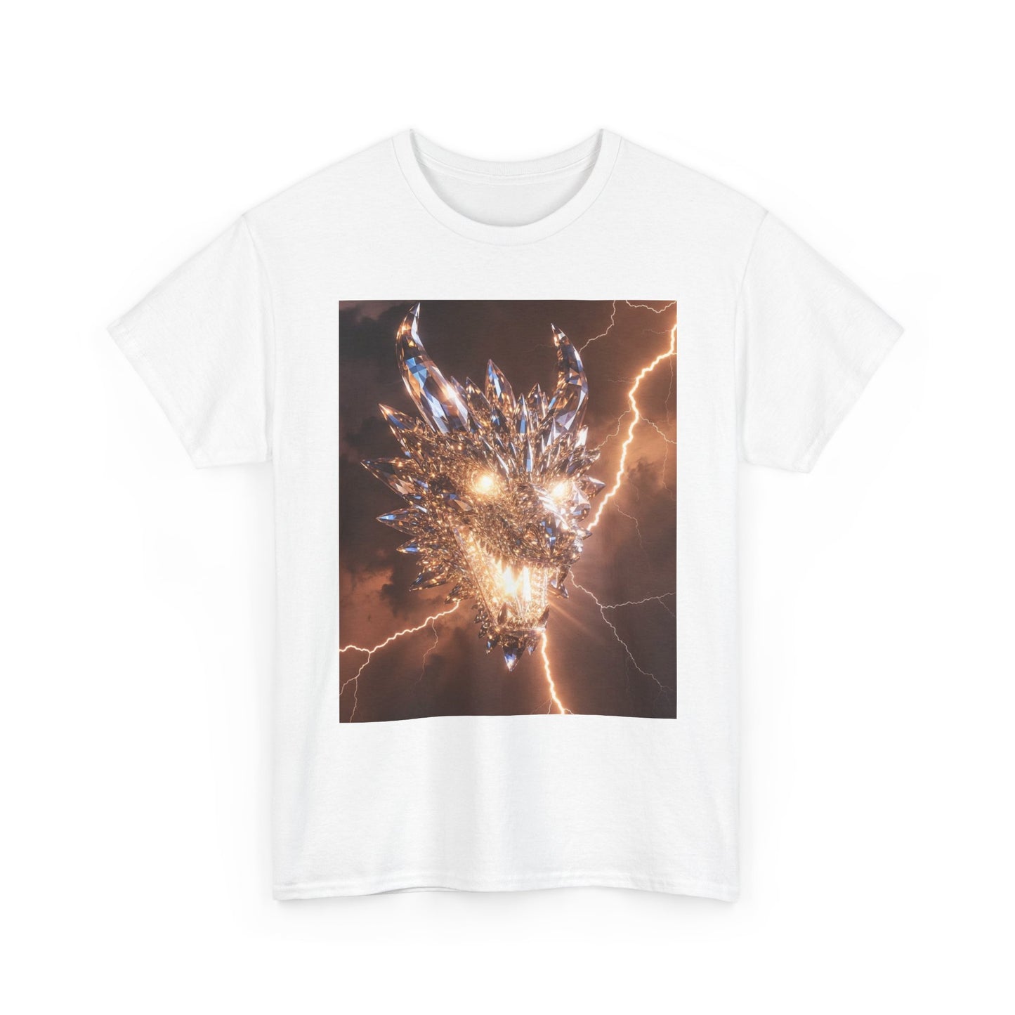 Dragon Lightning Graphic Tee — Fiery Electric Fantasy T-Shirt