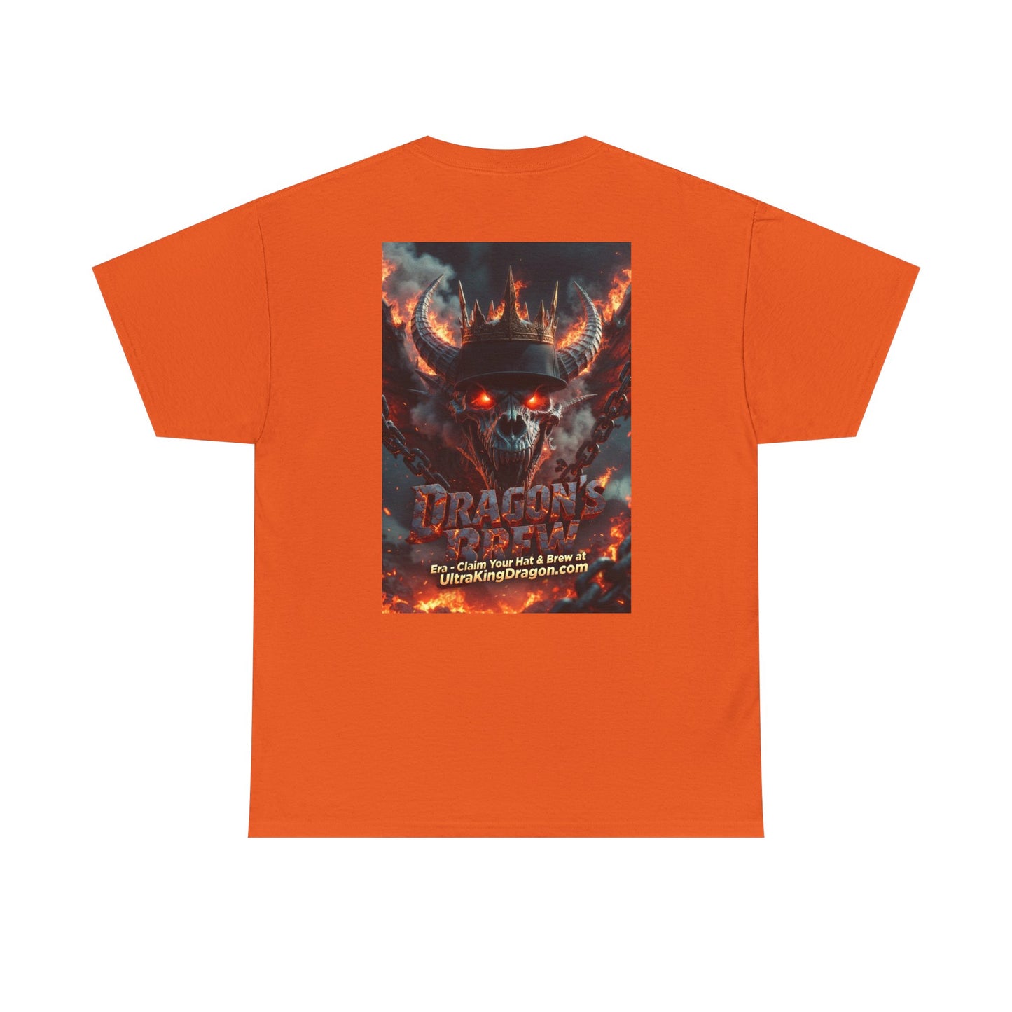 T-Shirt — "Dragon's Brew" Fiery Skull Graphic Tee