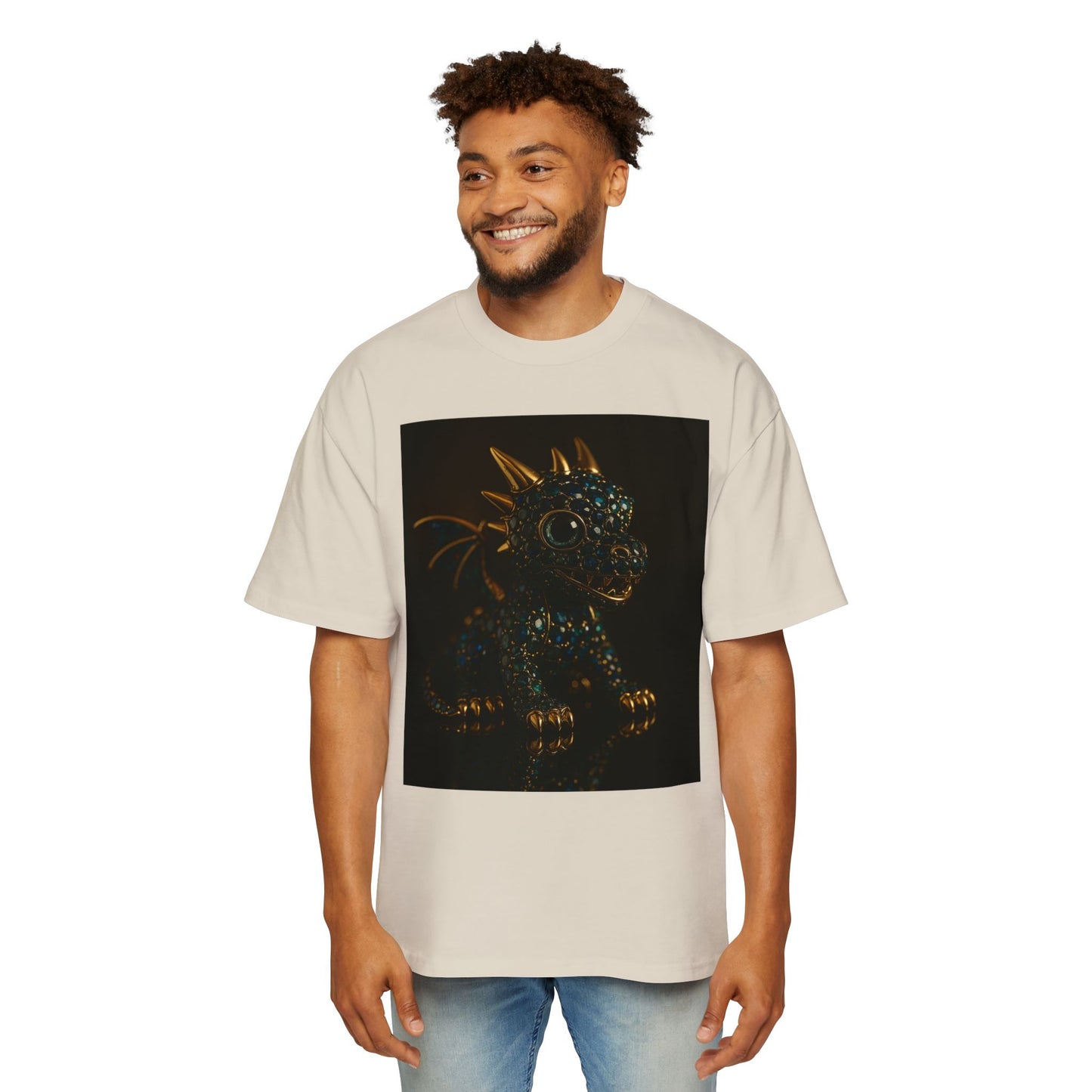Dragon Design Oversized Tee, Casual Wear, Graphic Shirt, Gift for Fantasy Lovers, Unique T-Shirt, Perfect for Festivals and Everyday