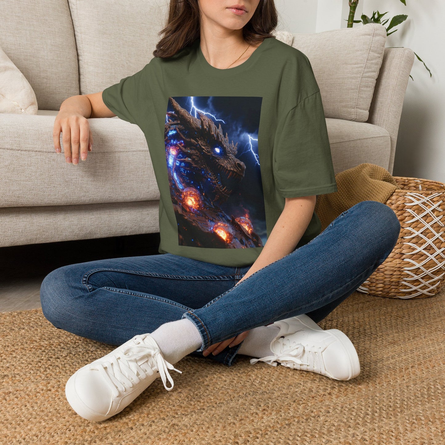 Godzilla Monster Tee — Electric Kaiju Face Graphic T-Shirt