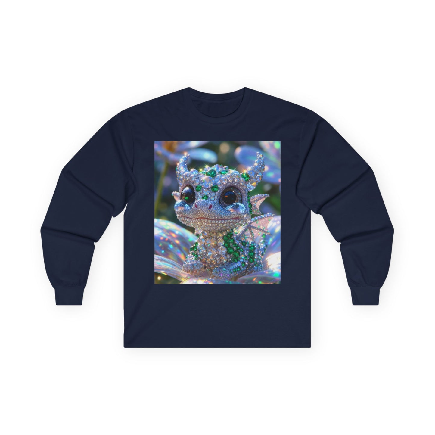 Sparkling Crystal Dragon Long Sleeve Tee