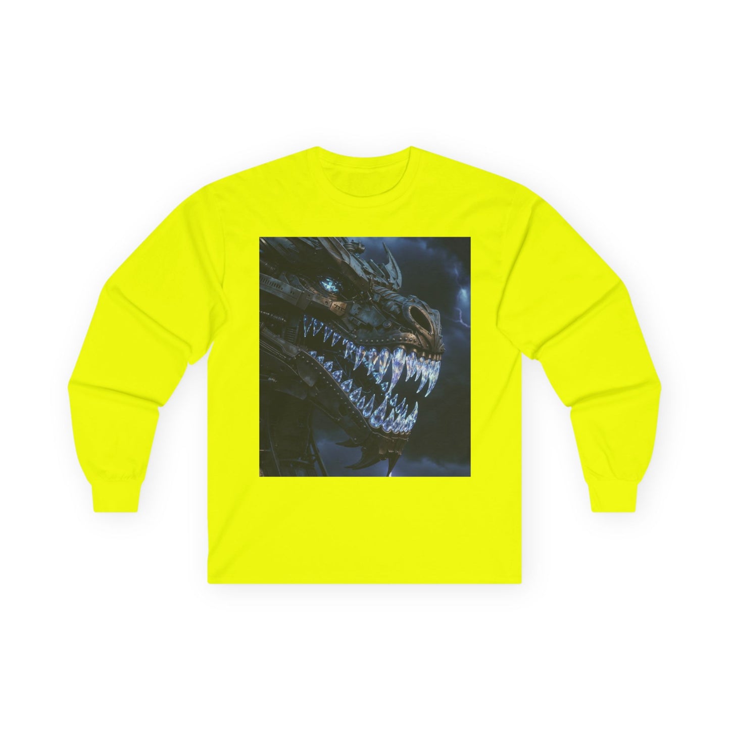 Dragon Skull Long Sleeve Tee — Dark Fantasy Monster Graphic