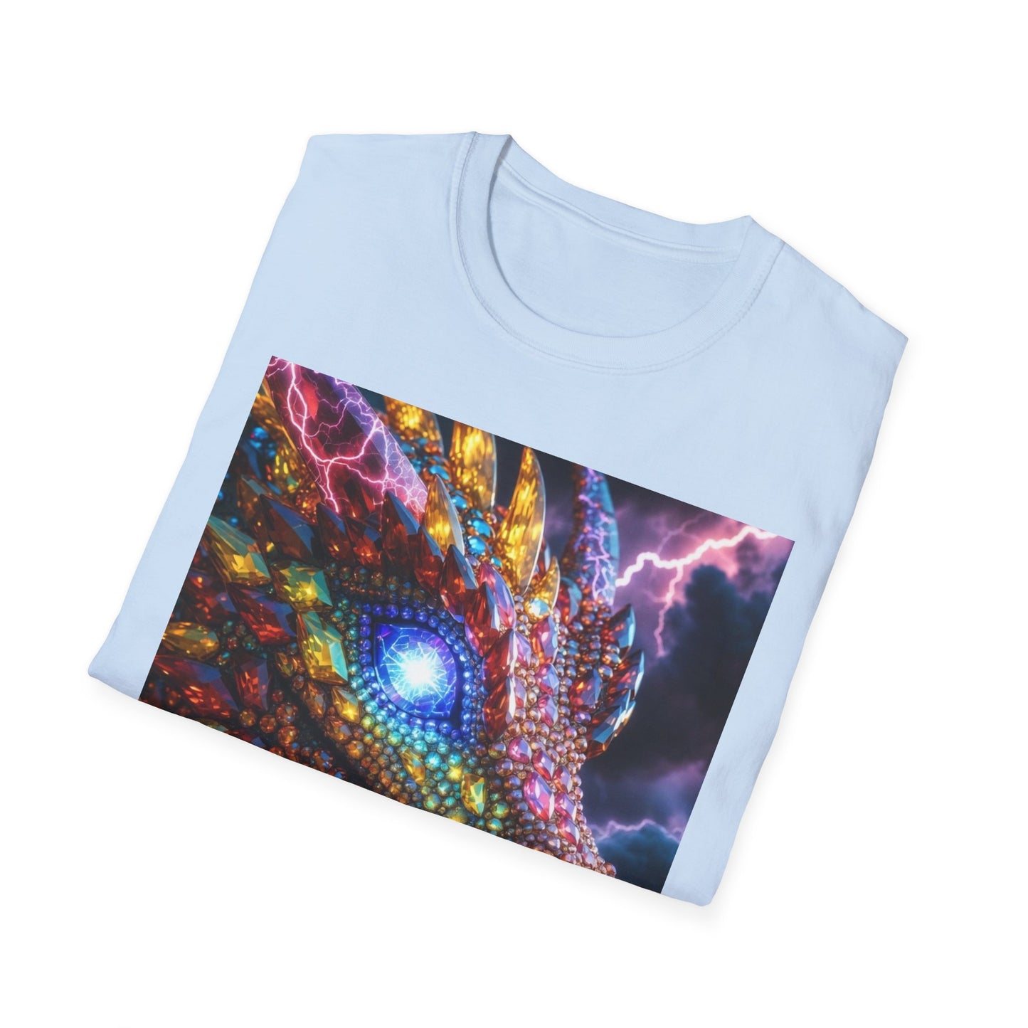 Dragon Head T-Shirt — Colorful Lightning Fantasy Graphic Tee
