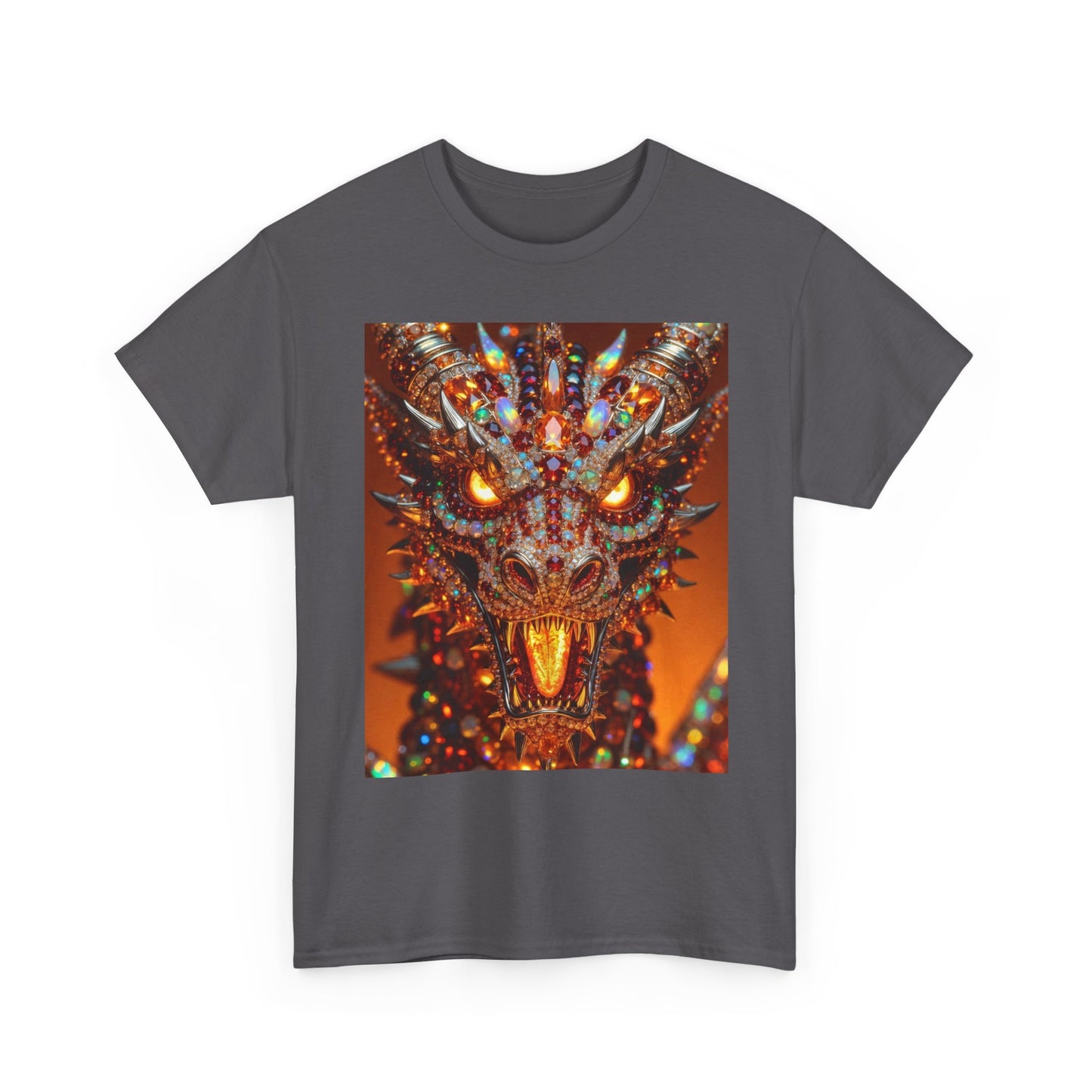 Dragon Face T-Shirt — Fiery Mythical Creature Graphic Tee