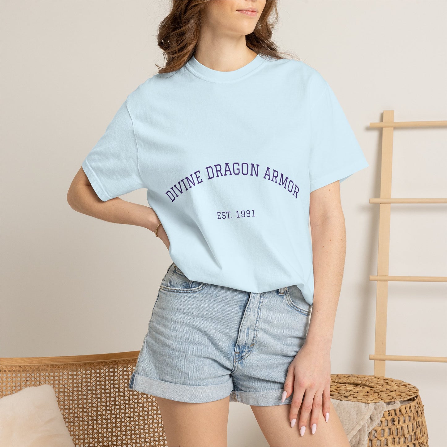 A Divine Dragon Armor Tee — Vintage 'Est. 1991' Graphic T-Shirt