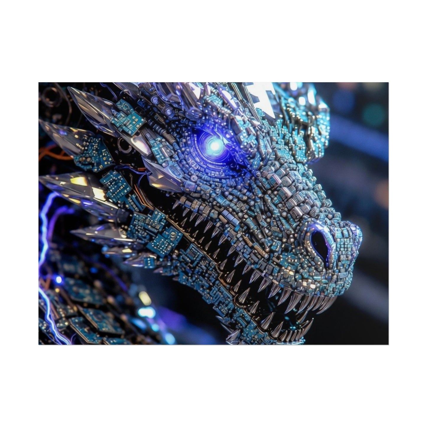 Rolled Poster — Crystal Cyber Dragon Art Print