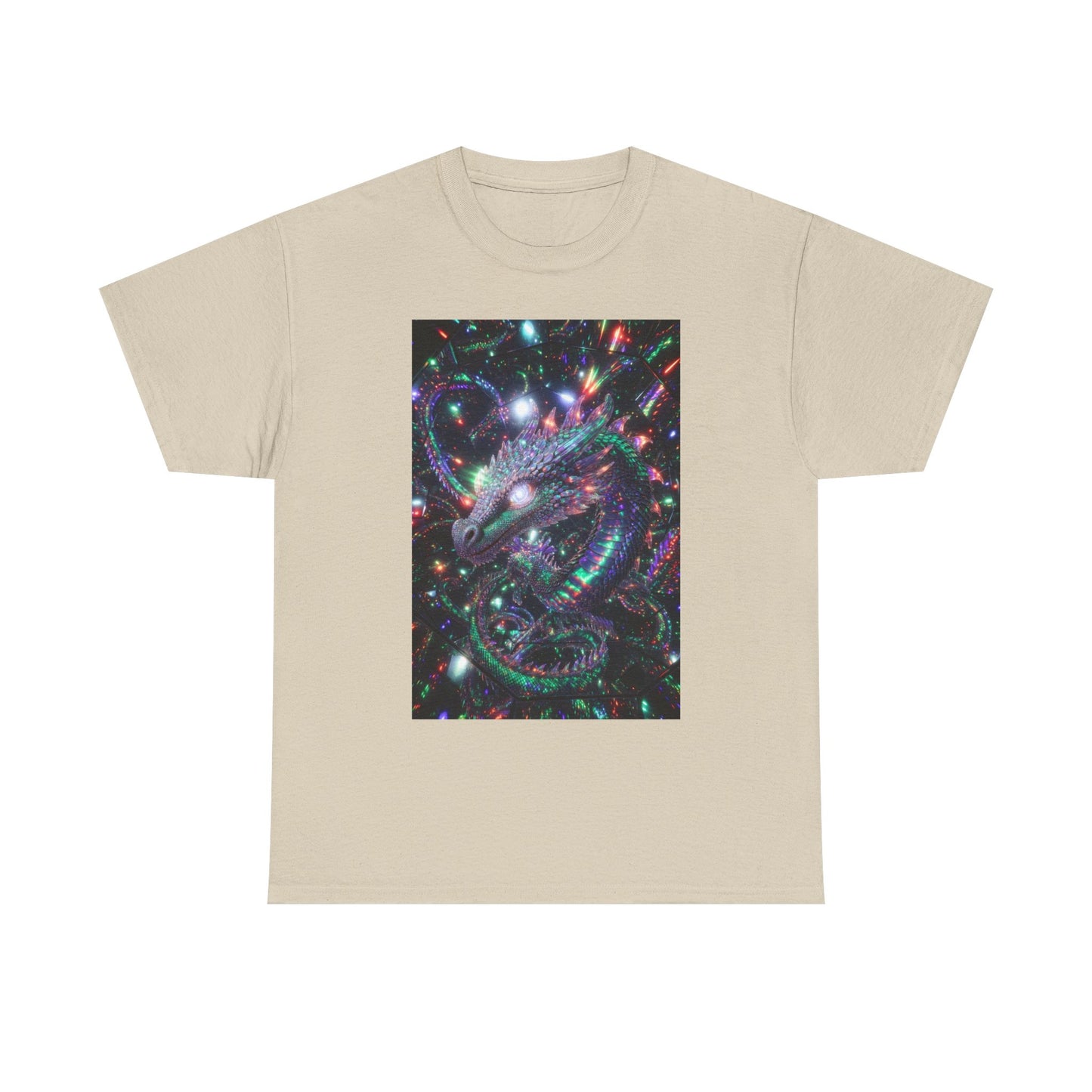 Cosmic Dragon T‑Shirt — Neon Galaxy Serpent Graphic Tee