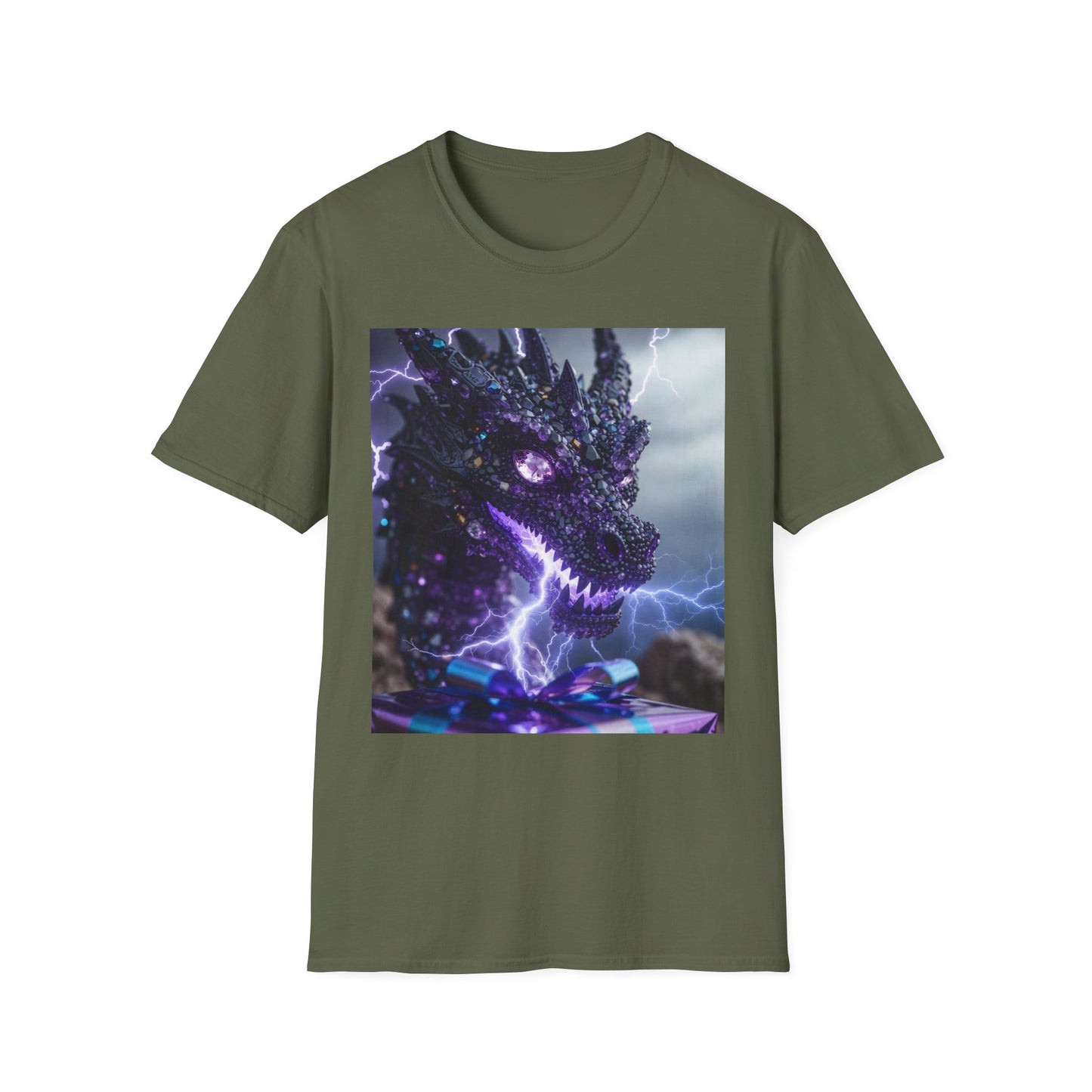 Dragon Lightning T-Shirt — Neon Electric Fantasy Graphic Tee